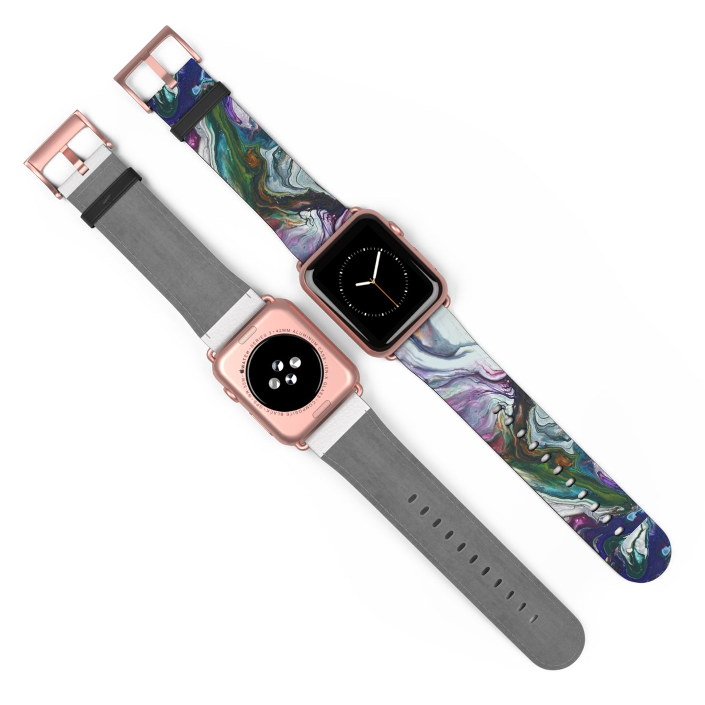 Vibrant Swirls Watch Band for Apple Watch Series 1-9, Ultra, and SE devices