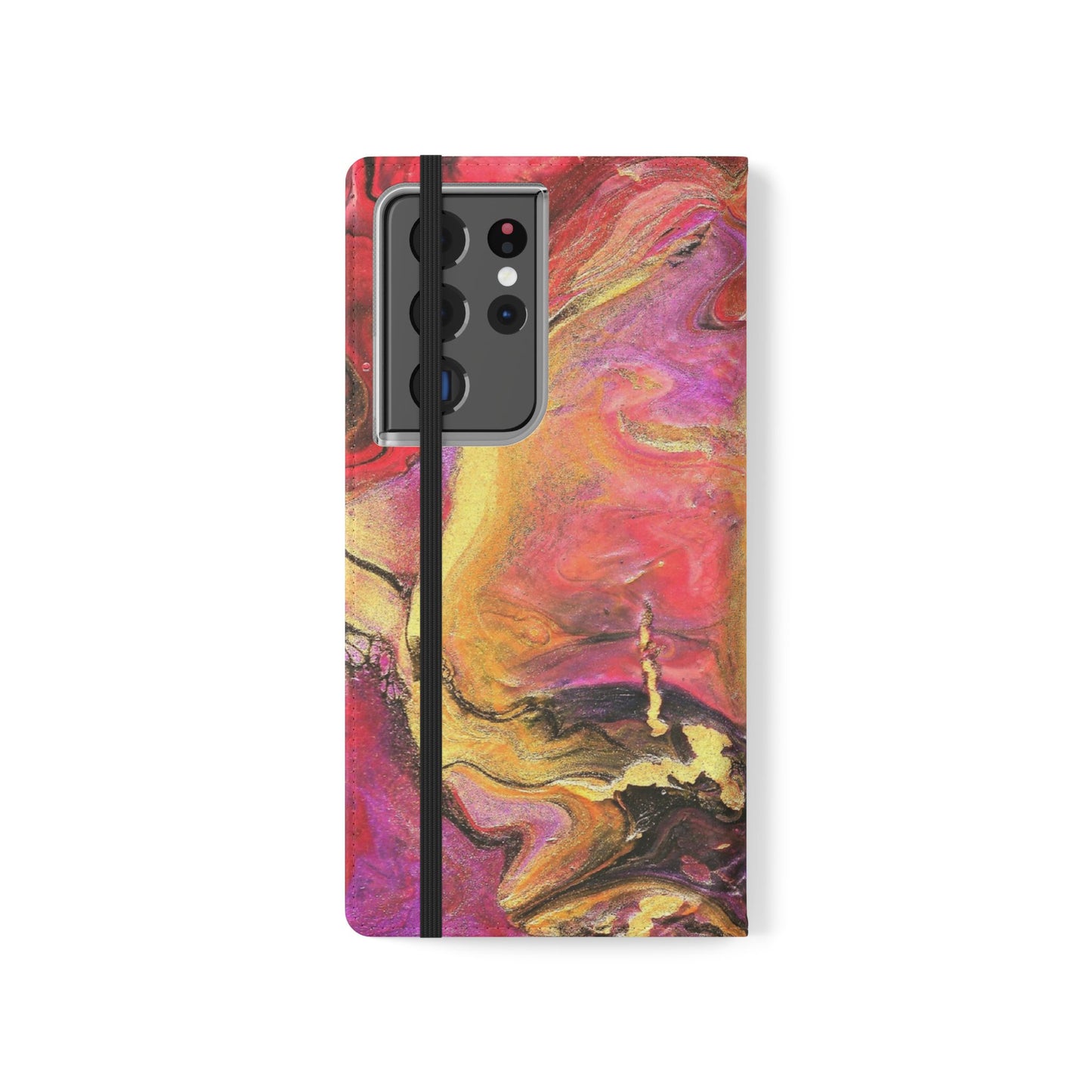Flowing Royalty Flip Phone Case for iPhone 11 – 16 Pro, Samsung 21 – 22 Series