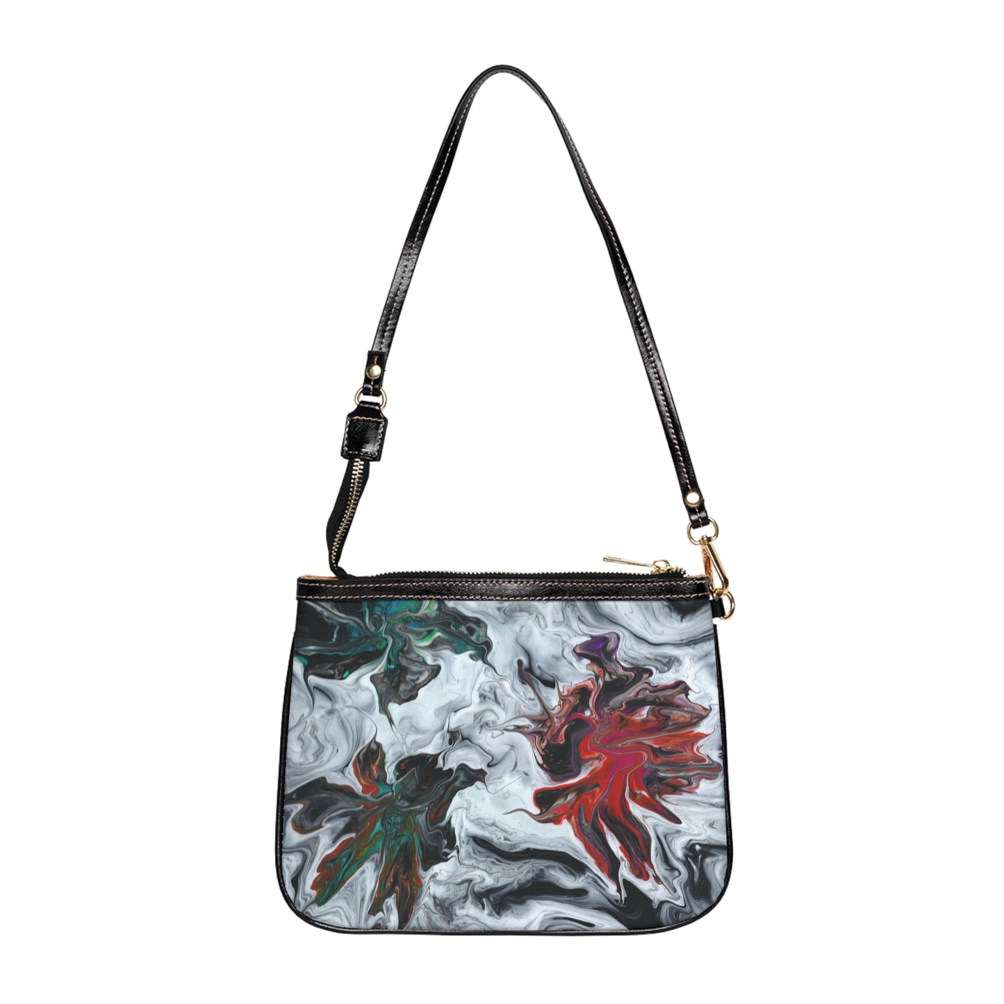 Small Vegan Leather Shoulder Bag - Symphony of Colors