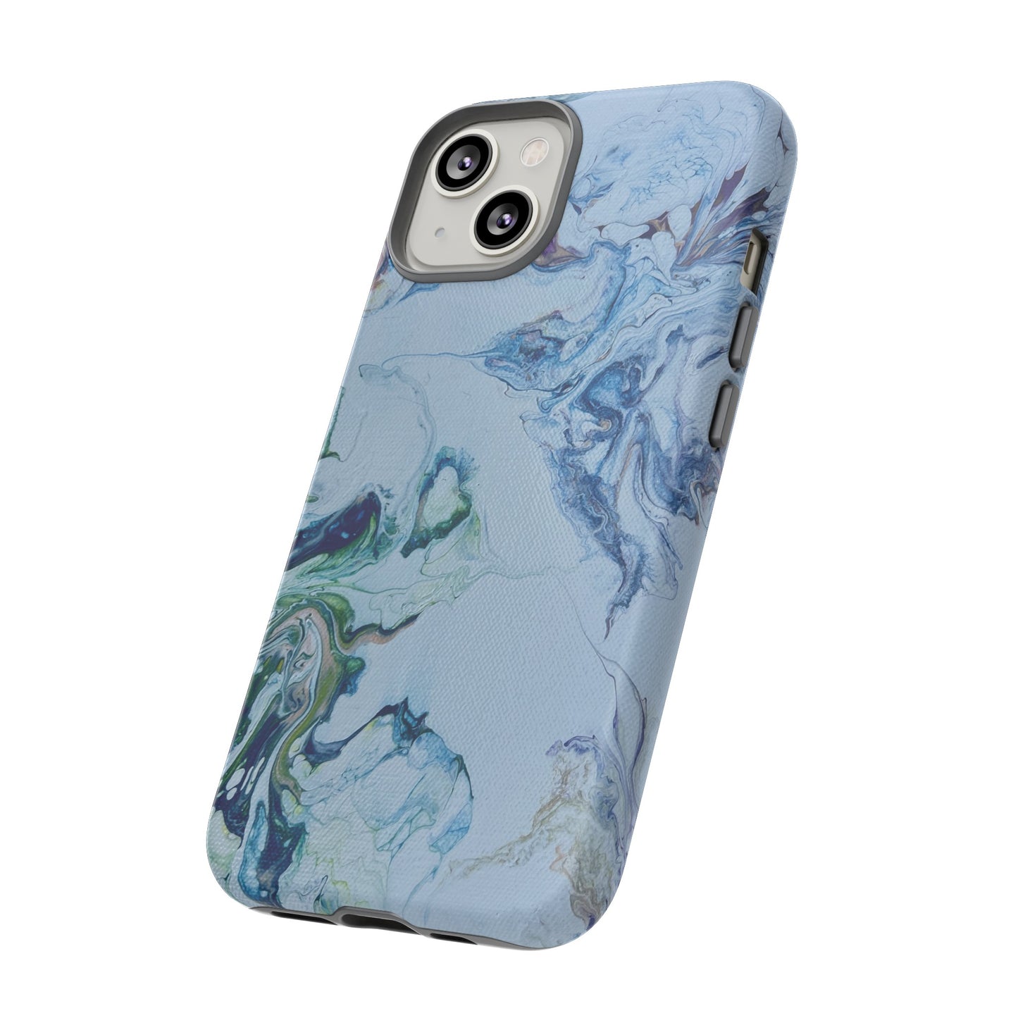 Whimsical Watercolor Marble Tough Phone Case for iPhone, Samsung Galaxy, and Google Pixel devices