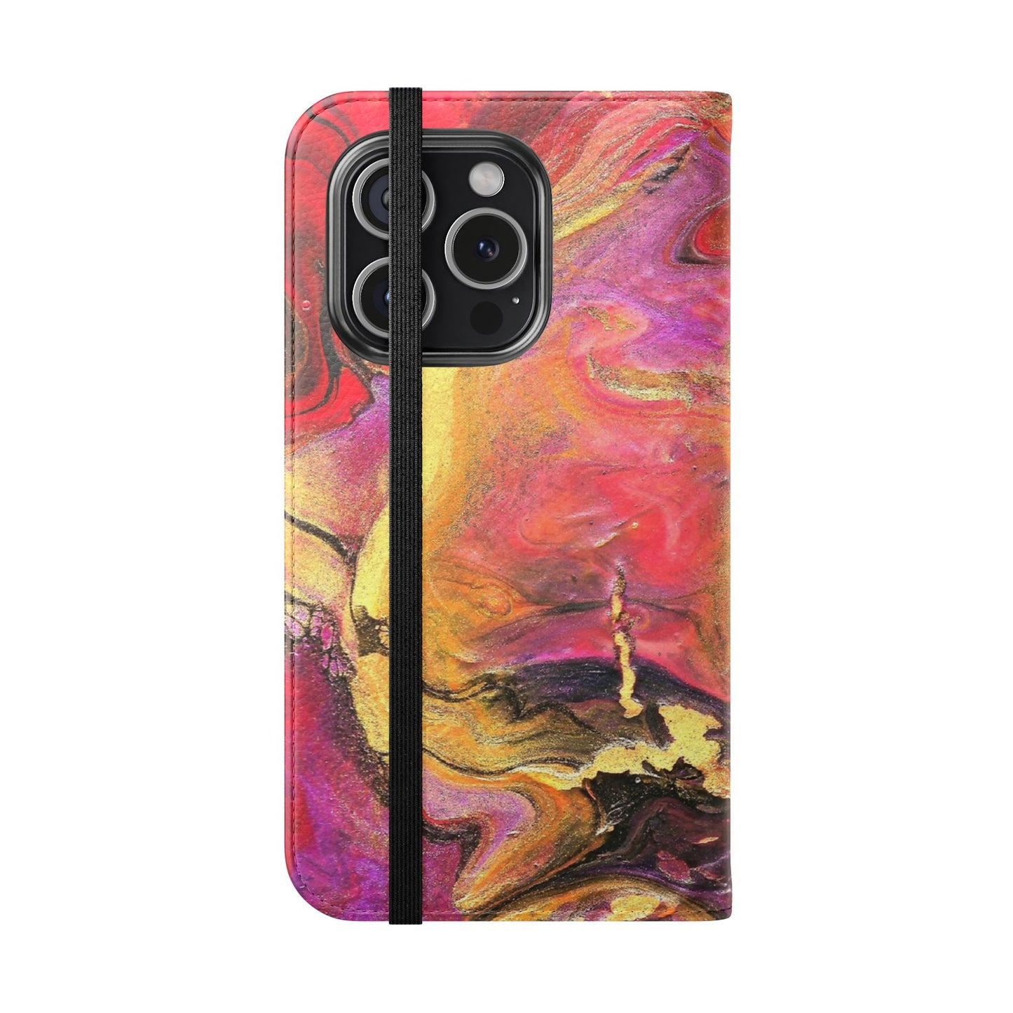 Flowing Royalty Flip Phone Case for iPhone 11 – 16 Pro, Samsung 21 – 22 Series
