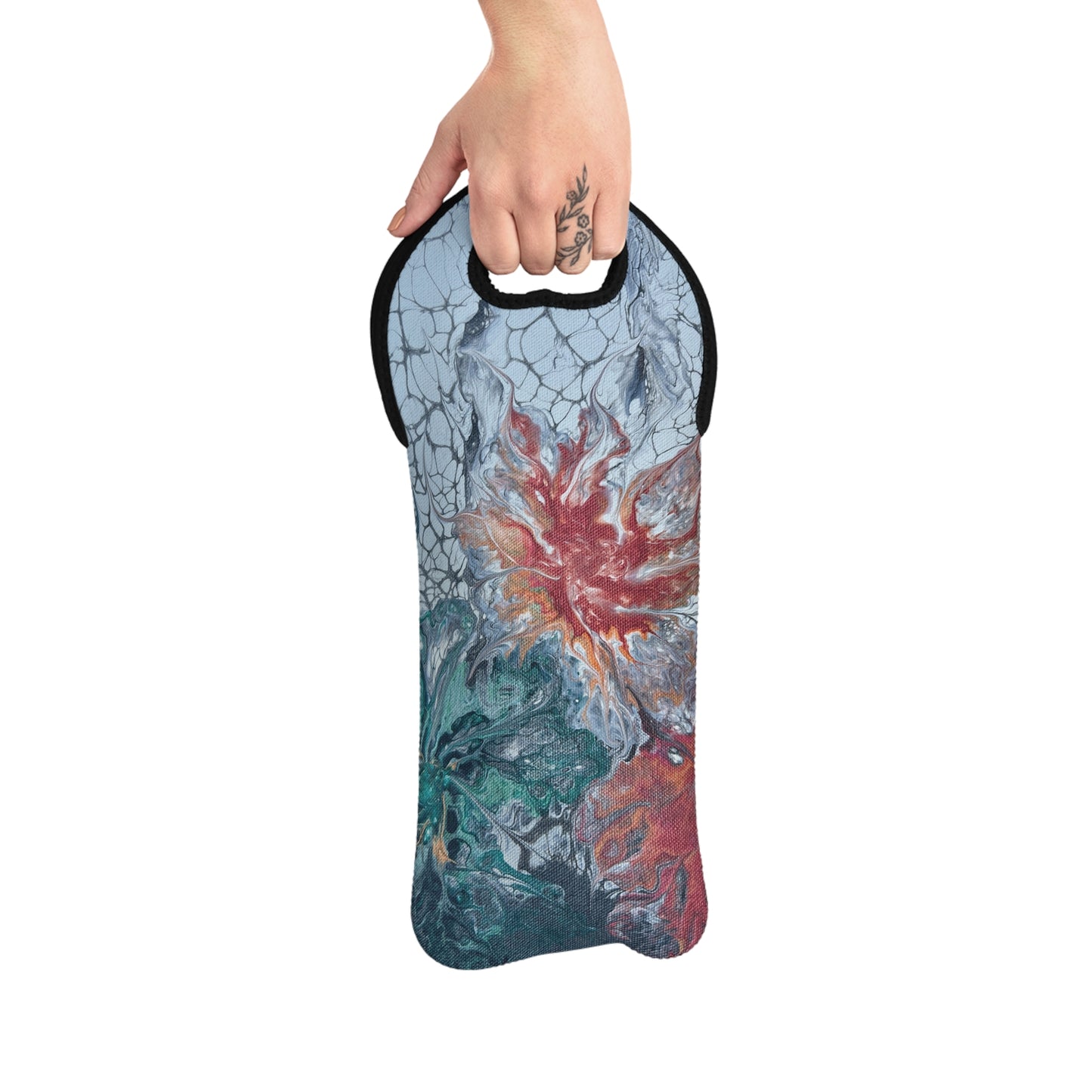 Wine Tote Bag - Garden Lace