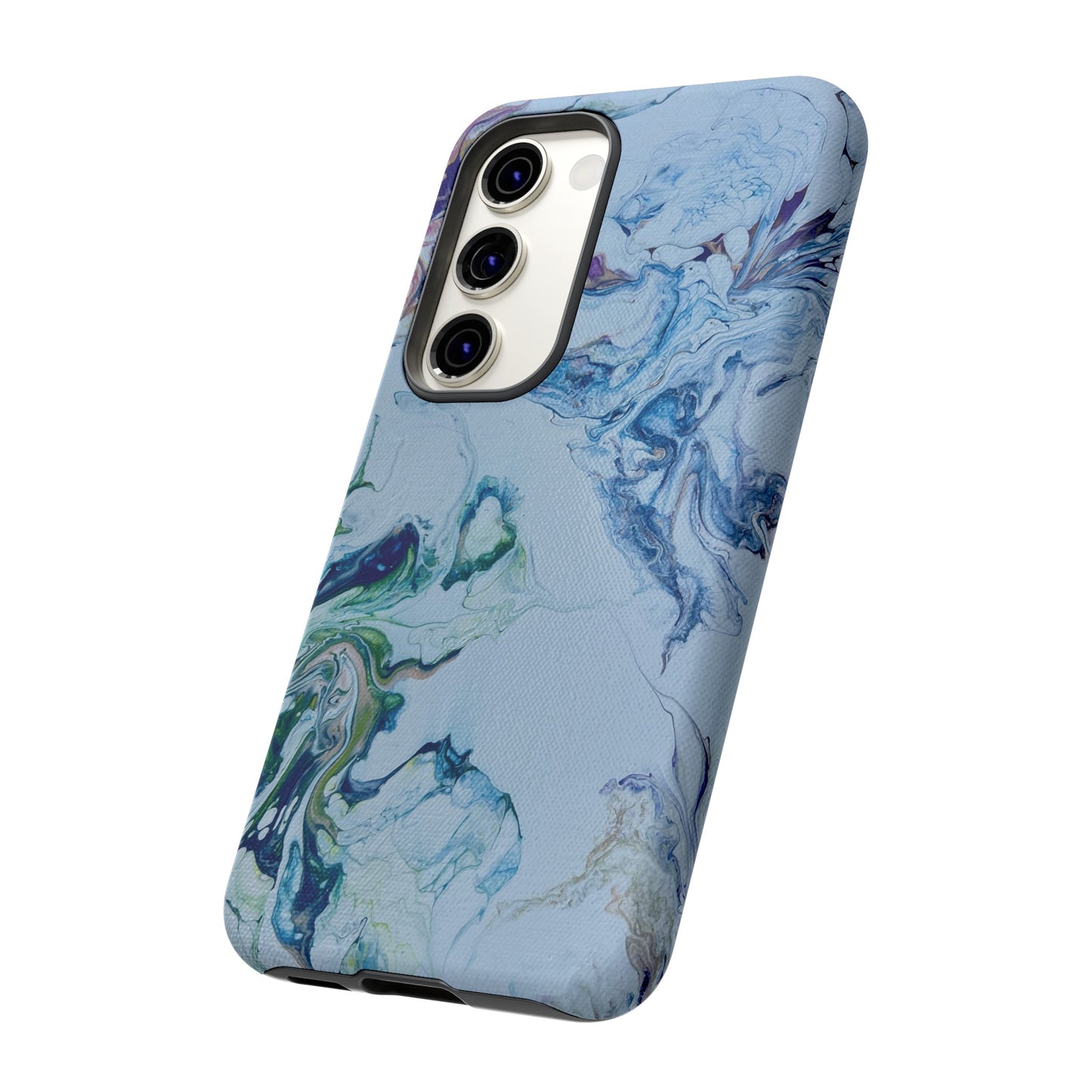 Whimsical Watercolor Marble Tough Phone Case for iPhone, Samsung Galaxy, and Google Pixel devices