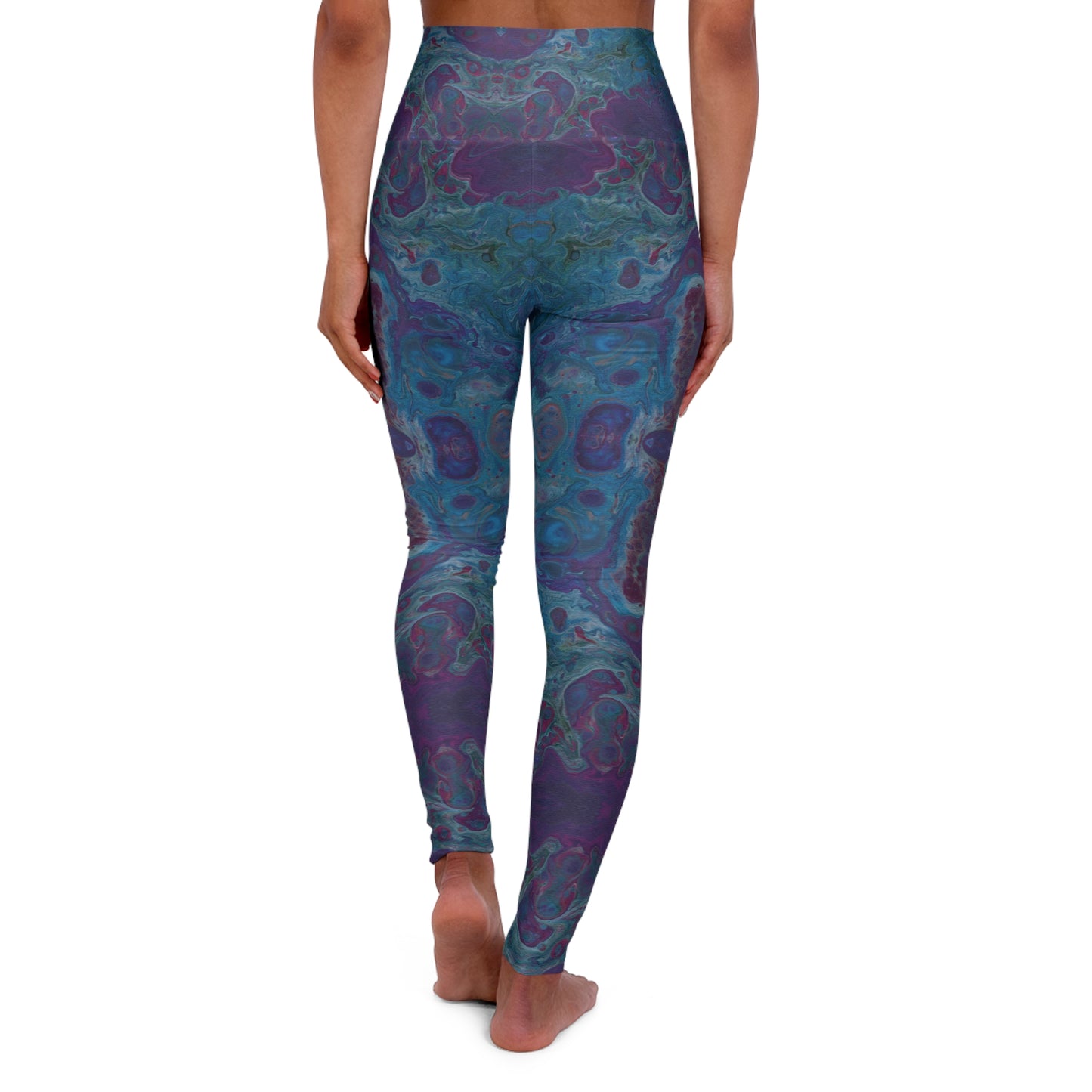 Azure Seas High Waisted Yoga Leggings
