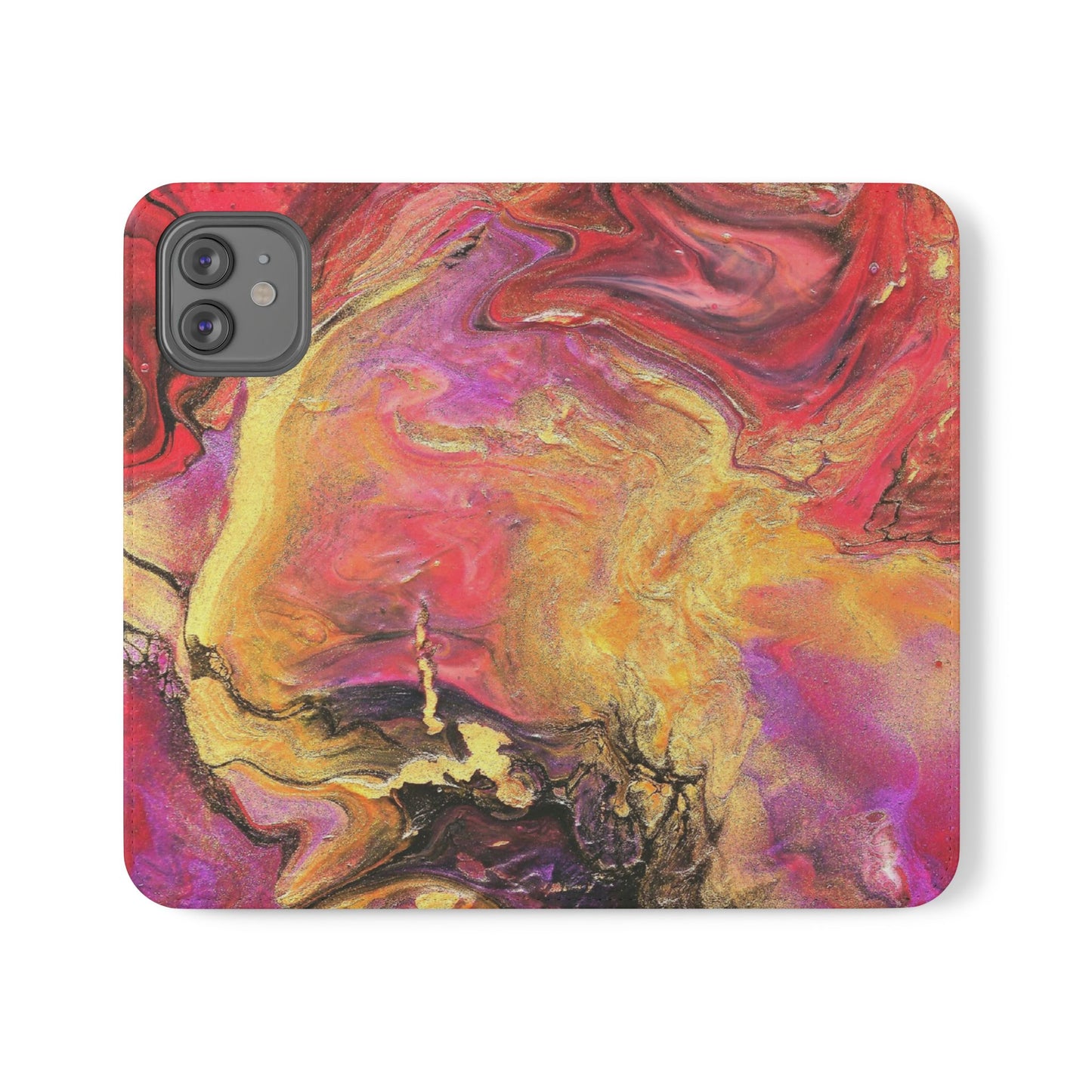 Flowing Royalty Flip Phone Case for iPhone 11 – 16 Pro, Samsung 21 – 22 Series