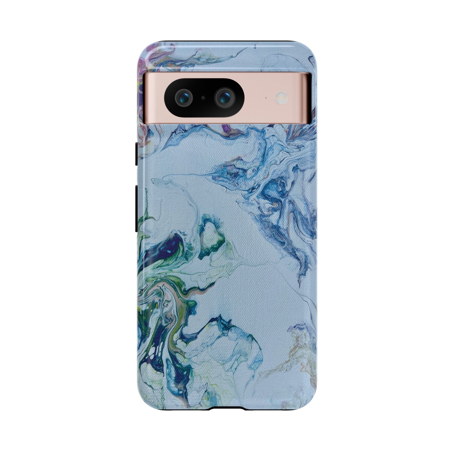 Whimsical Watercolor Marble Tough Phone Case for iPhone, Samsung Galaxy, and Google Pixel devices