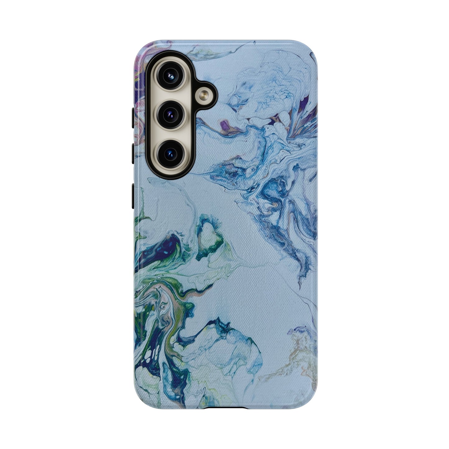 Whimsical Watercolor Marble Tough Phone Case for iPhone, Samsung Galaxy, and Google Pixel devices