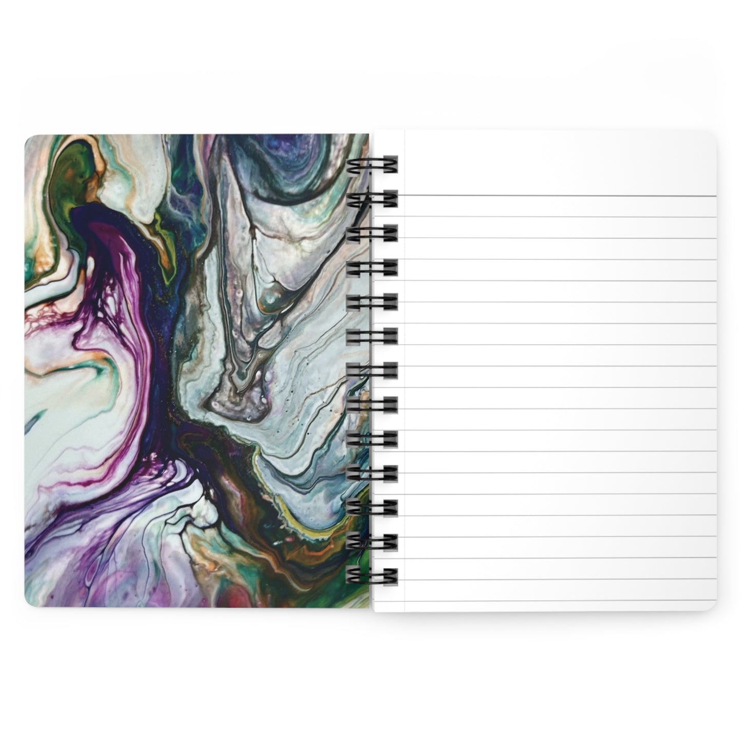 Spiral Bound Journal - Vibrant Swirls with Inside Cover Art
