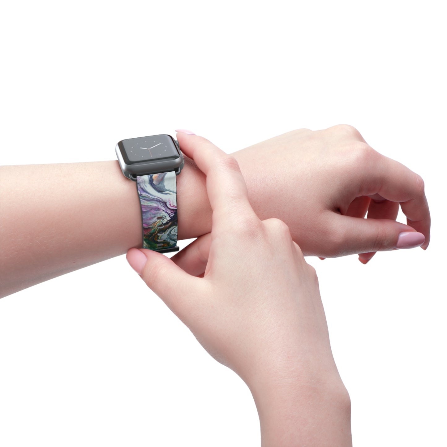 Vibrant Swirls Watch Band for Apple Watch Series 1-9, Ultra, and SE devices