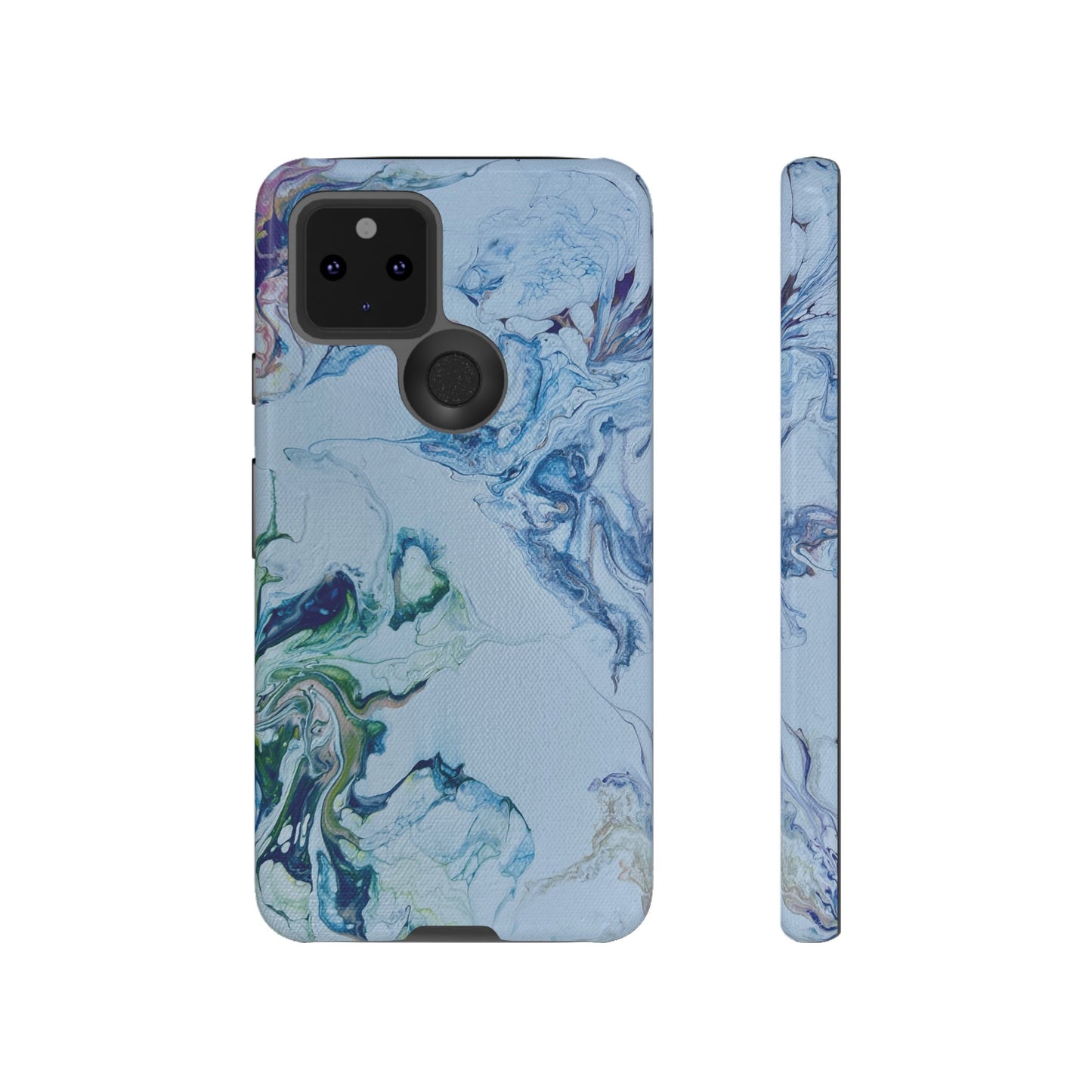 Whimsical Watercolor Marble Tough Phone Case for iPhone, Samsung Galaxy, and Google Pixel devices