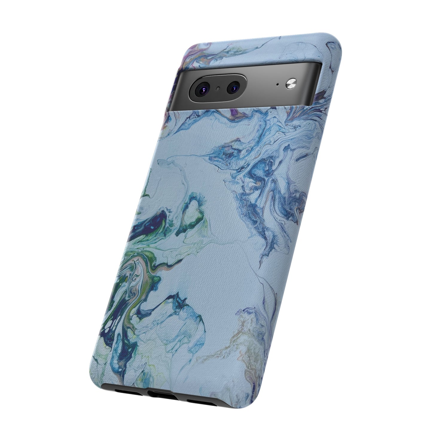 Whimsical Watercolor Marble Tough Phone Case for iPhone, Samsung Galaxy, and Google Pixel devices