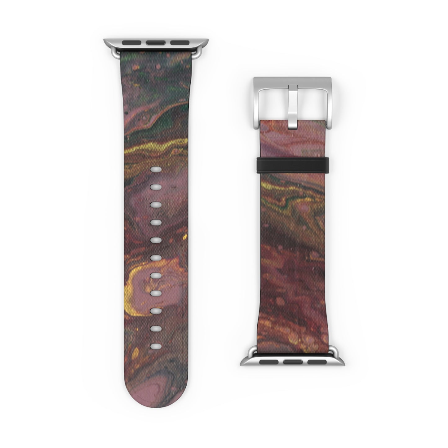 Burgundy Tapestry Watch Band for Apple Watch Series 1-9, Ultra, and SE devices