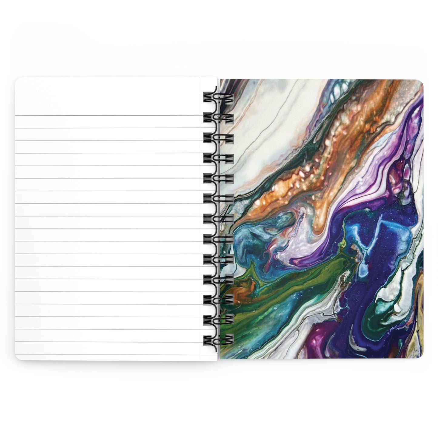Spiral Bound Journal - Vibrant Swirls with Inside Cover Art