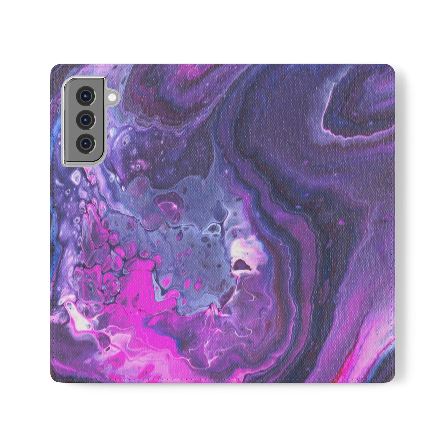 Velvet Twilight Flip Phone Case for iPhone 11 – 16 Pro, Samsung 21 – 22 Series