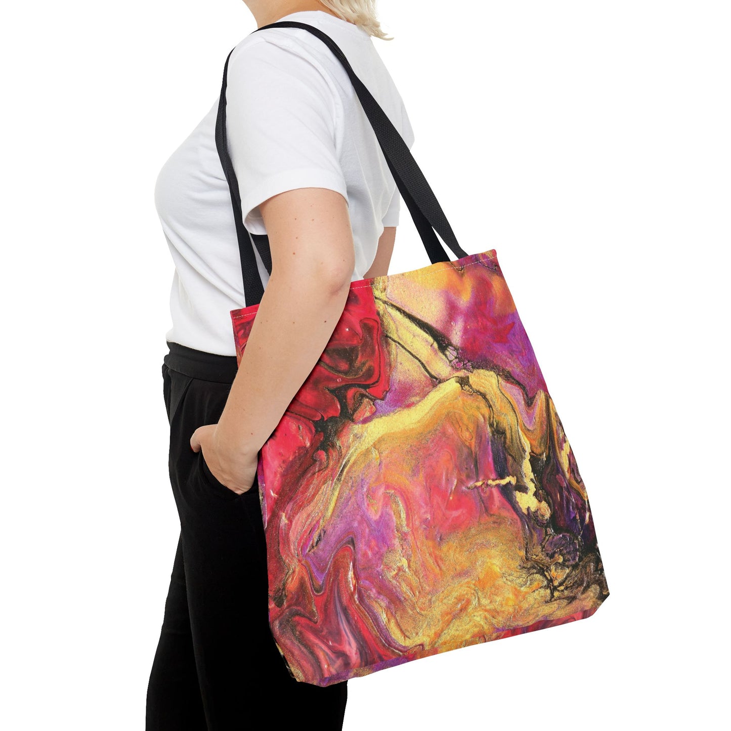 Tote Bag - Royal Flow Fluid Art Inspired