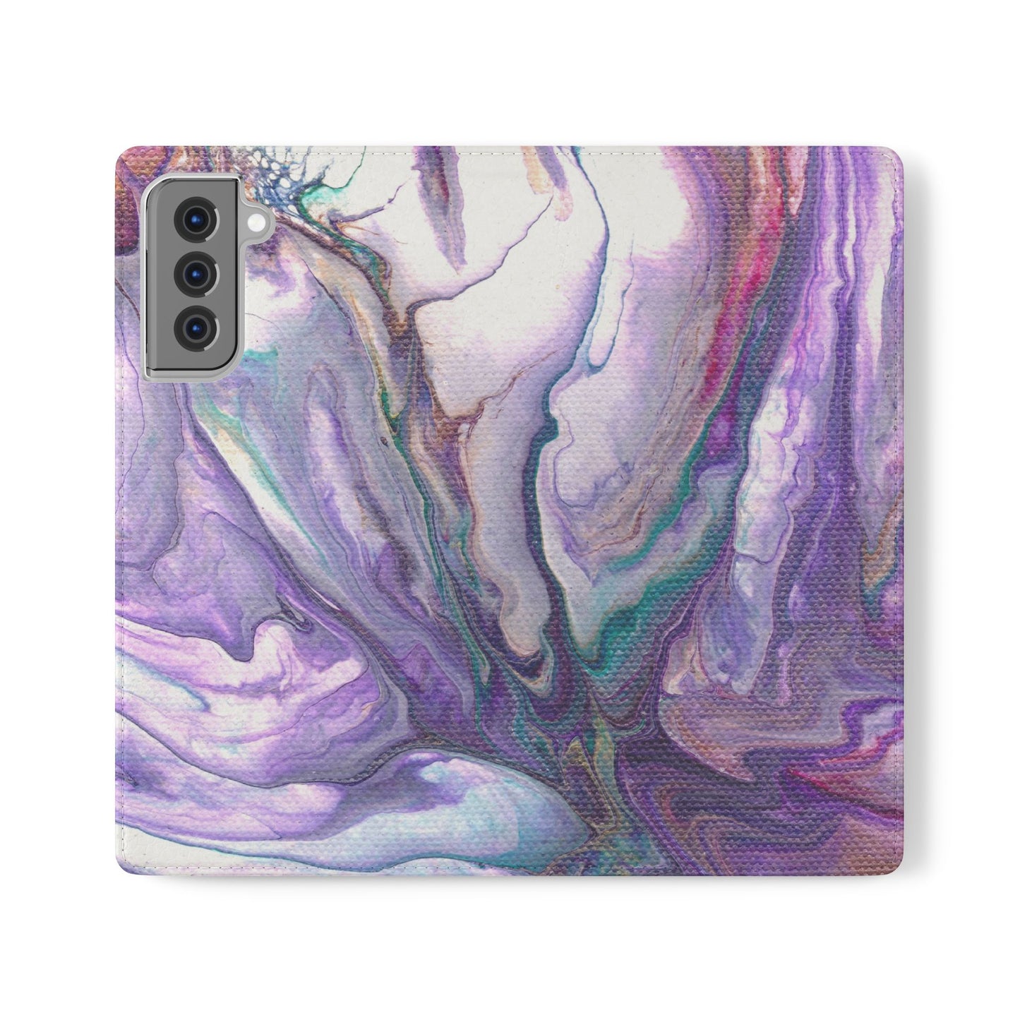 Majestic Marble Flip Phone Case for iPhone 11 – 16 Pro, Samsung 21 – 22 Series
