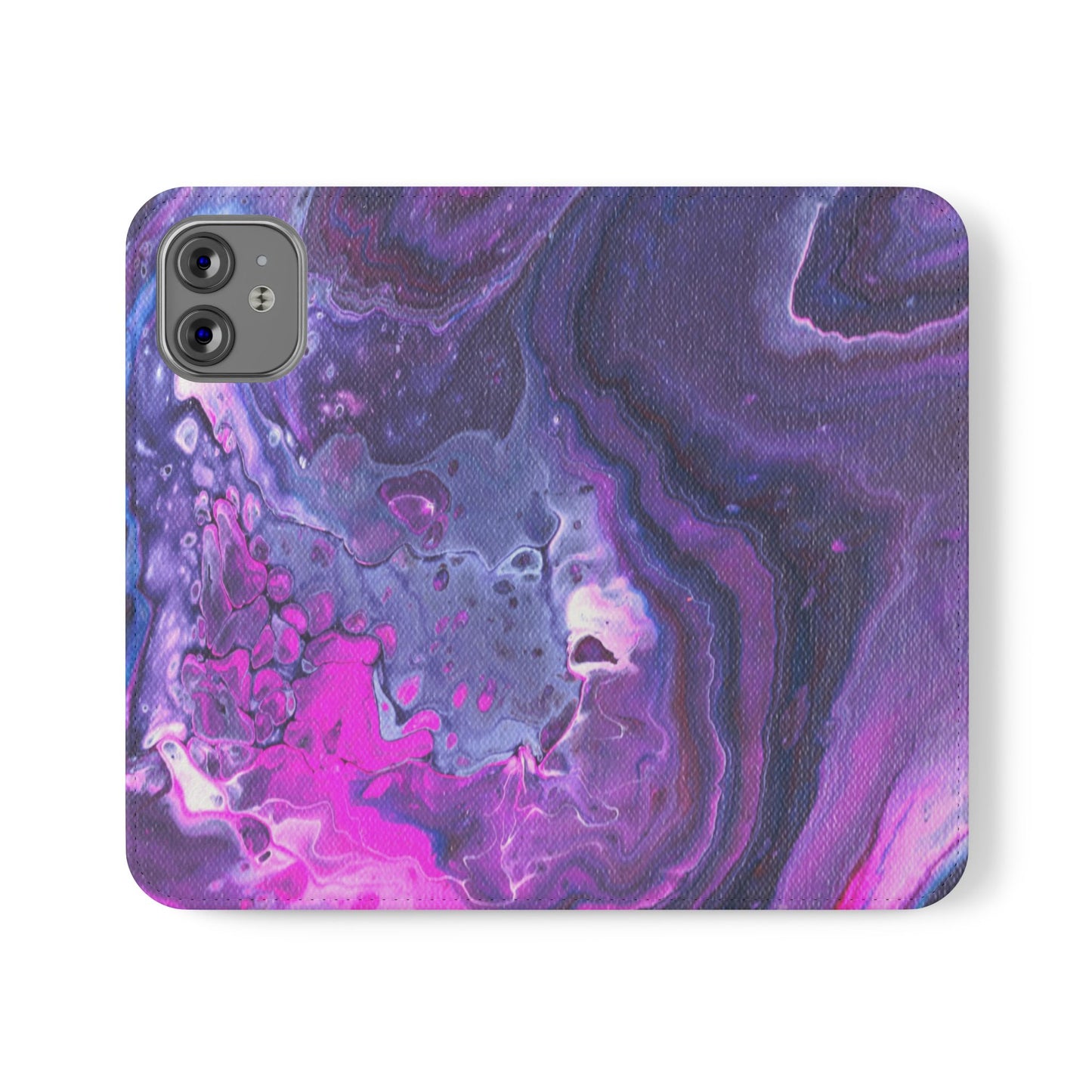 Velvet Twilight Flip Phone Case for iPhone 11 – 16 Pro, Samsung 21 – 22 Series