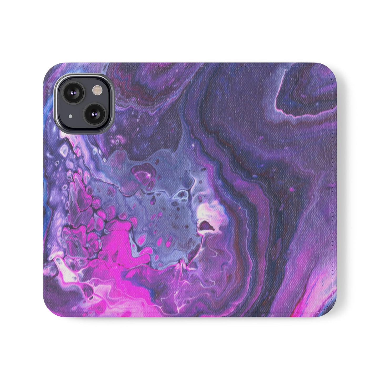 Velvet Twilight Flip Phone Case for iPhone 11 – 16 Pro, Samsung 21 – 22 Series