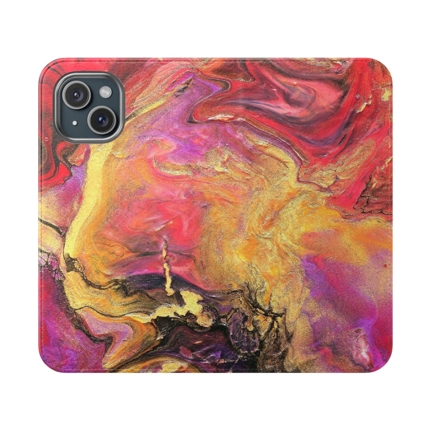 Flowing Royalty Flip Phone Case for iPhone 11 – 16 Pro, Samsung 21 – 22 Series