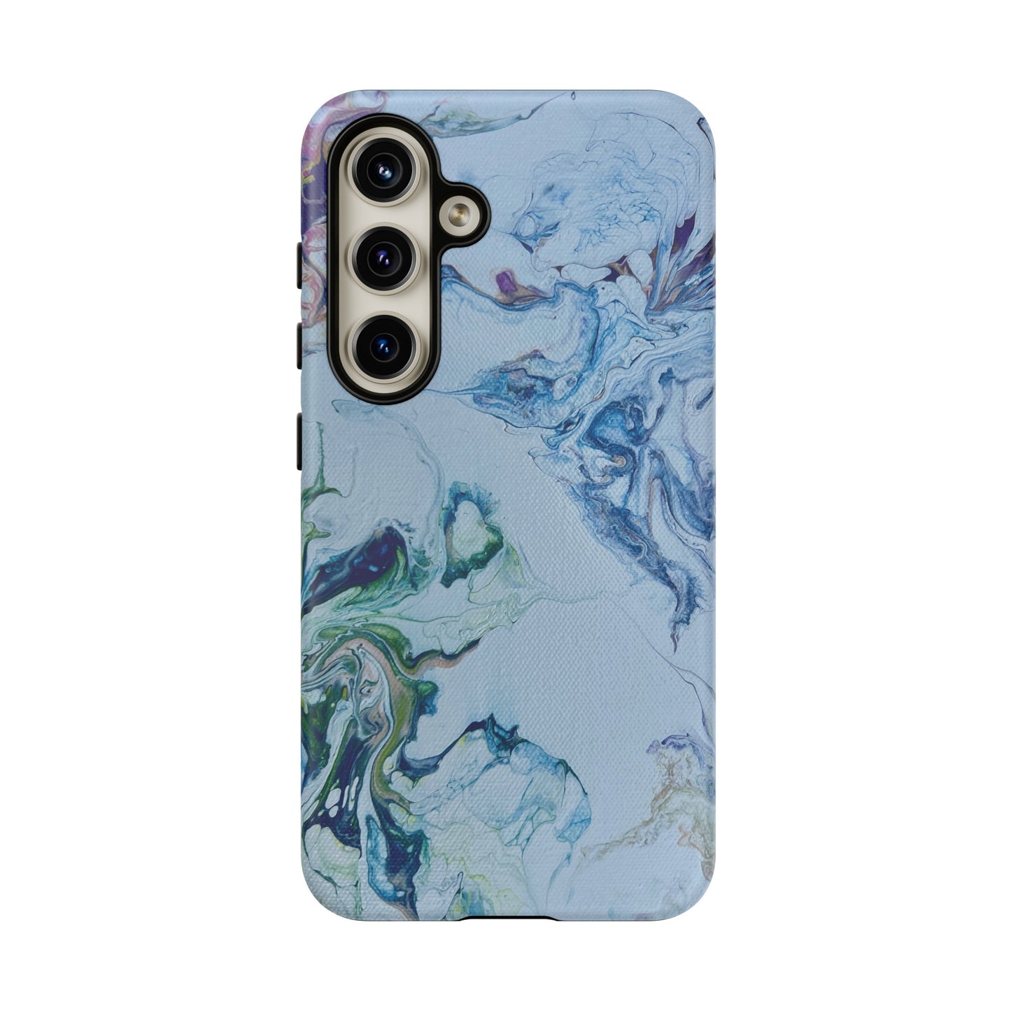 Whimsical Watercolor Marble Tough Phone Case for iPhone, Samsung Galaxy, and Google Pixel devices