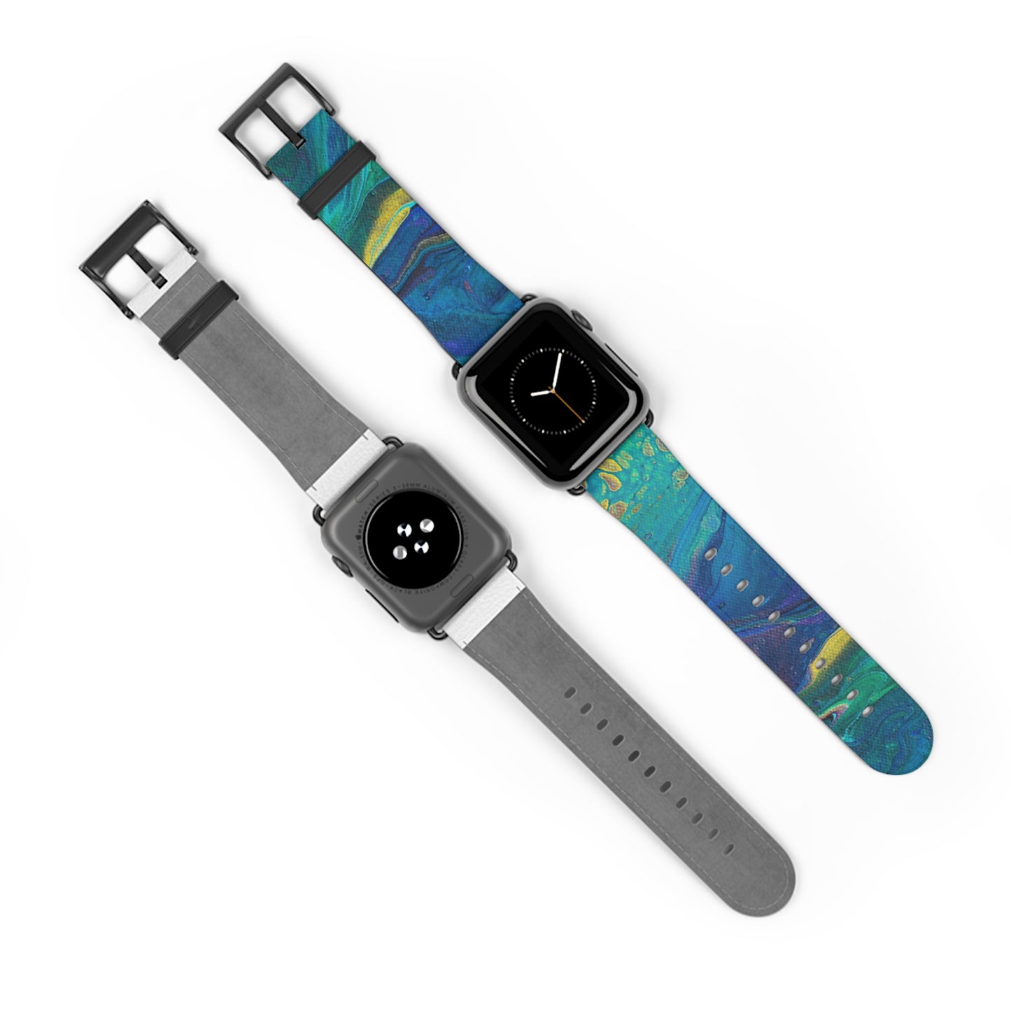 Peacock Swirls Watch Band for Apple Watch Series 1-9, Ultra, and SE devices