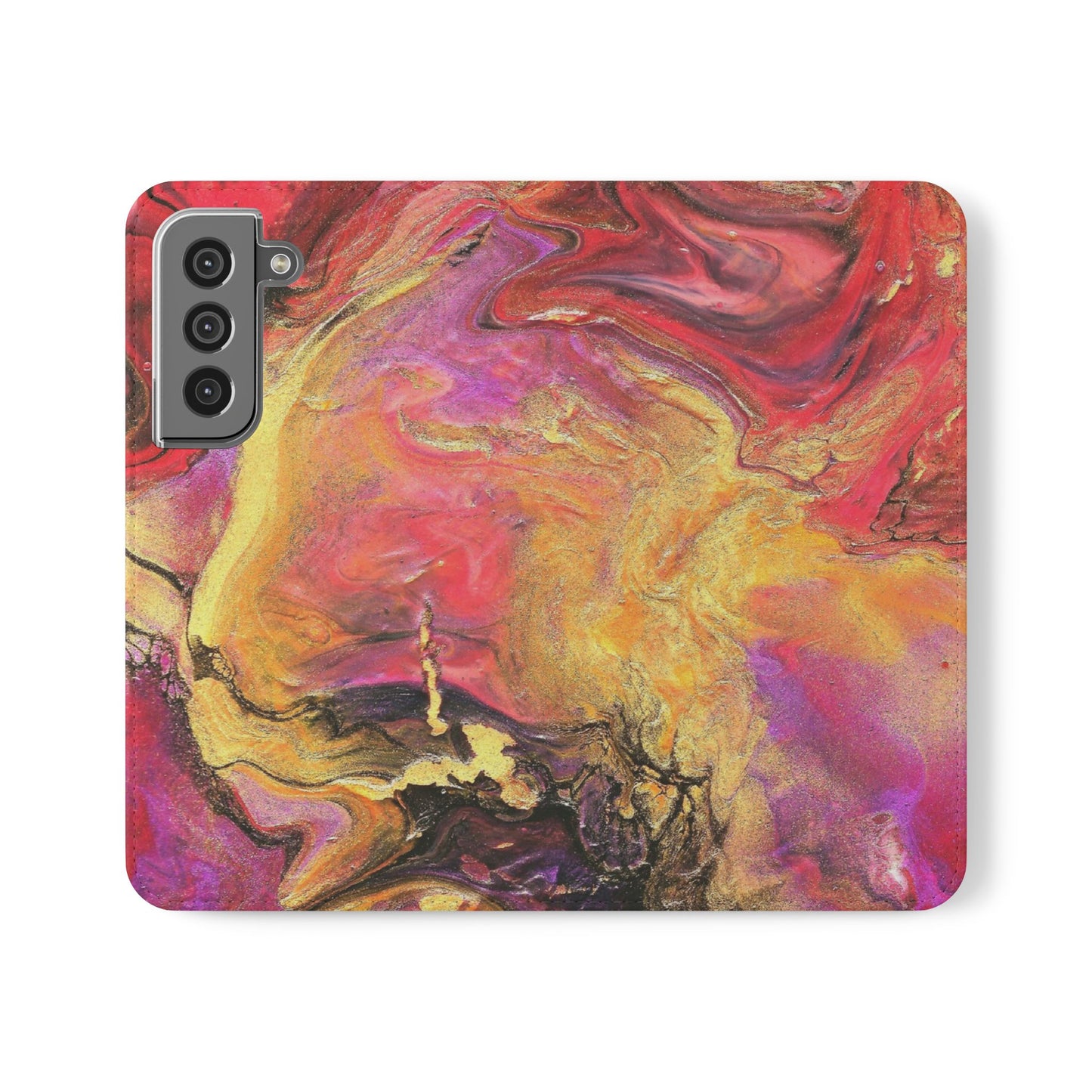 Flowing Royalty Flip Phone Case for iPhone 11 – 16 Pro, Samsung 21 – 22 Series
