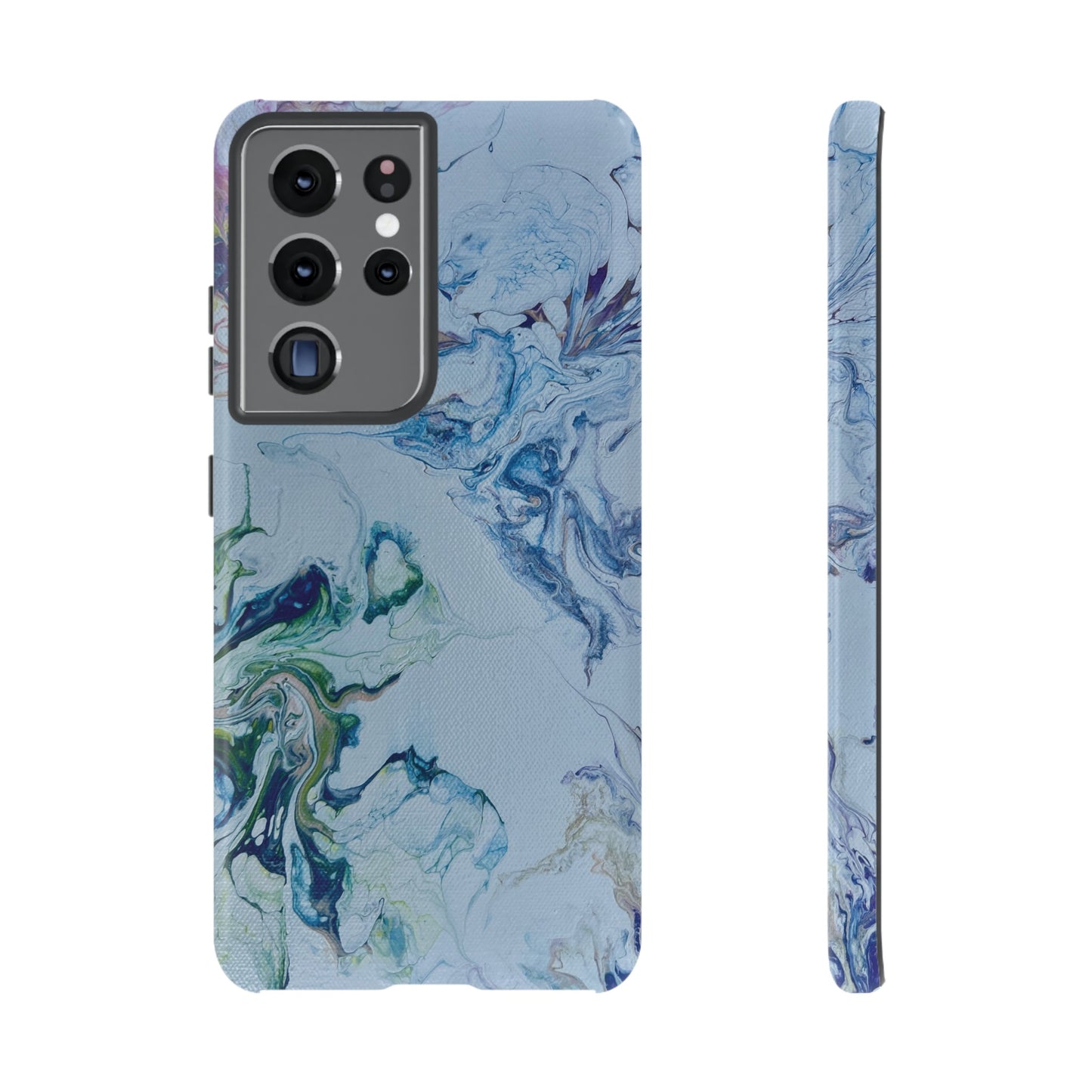Whimsical Watercolor Marble Tough Phone Case for iPhone, Samsung Galaxy, and Google Pixel devices