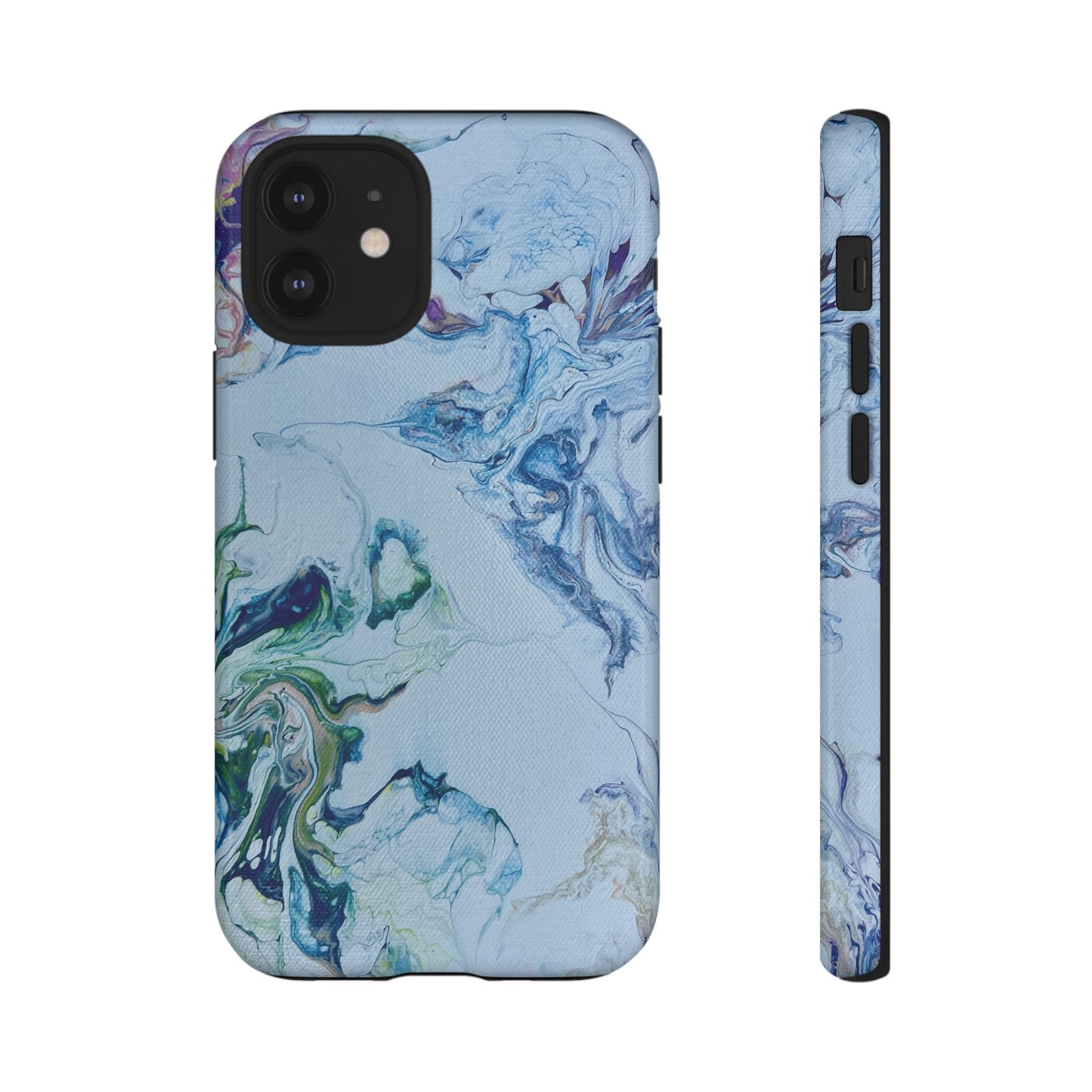 Whimsical Watercolor Marble Tough Phone Case for iPhone, Samsung Galaxy, and Google Pixel devices