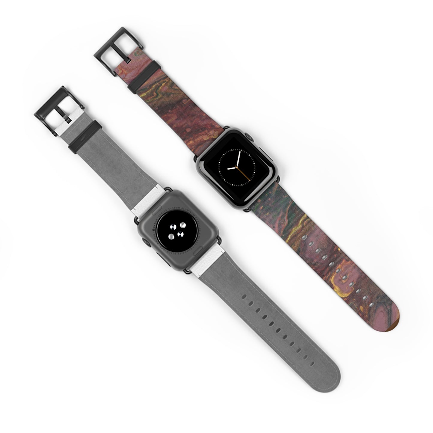 Burgundy Tapestry Watch Band for Apple Watch Series 1-9, Ultra, and SE devices