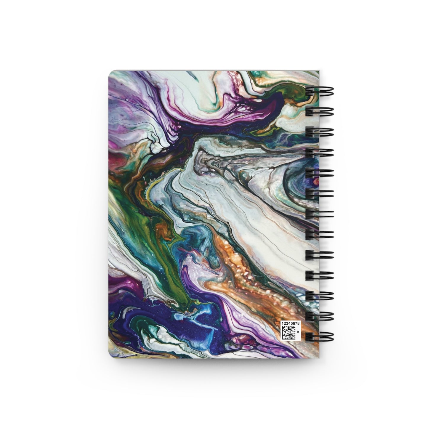 Spiral Bound Journal - Vibrant Swirls with Inside Cover Art