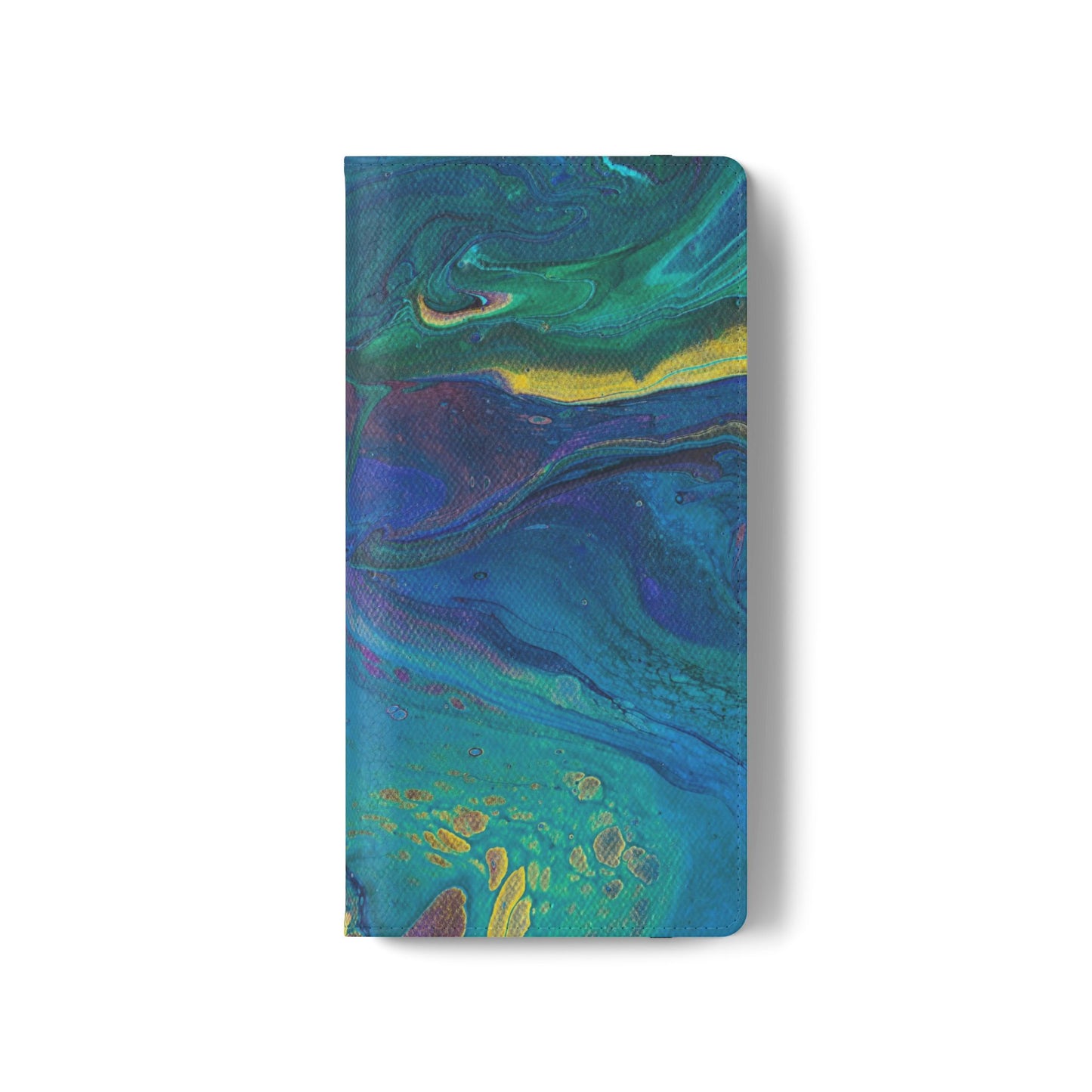 Peacock Swirls Flip Phone Case for iPhone 11 – 16 Pro, Samsung 21 – 22 Series