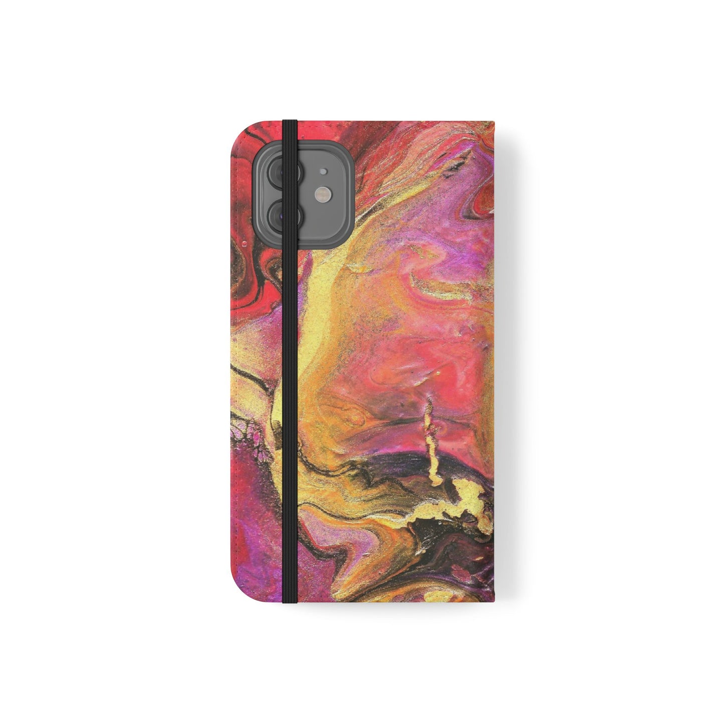 Flowing Royalty Flip Phone Case for iPhone 11 – 16 Pro, Samsung 21 – 22 Series
