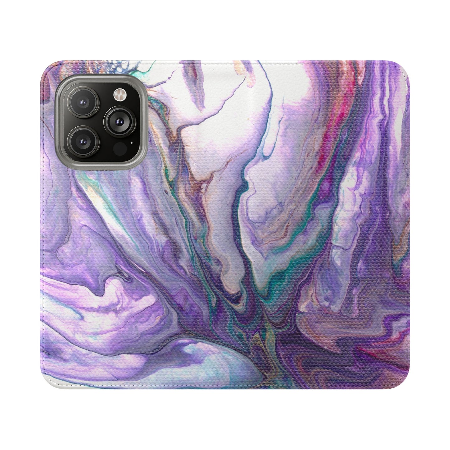 Majestic Marble Flip Phone Case for iPhone 11 – 16 Pro, Samsung 21 – 22 Series