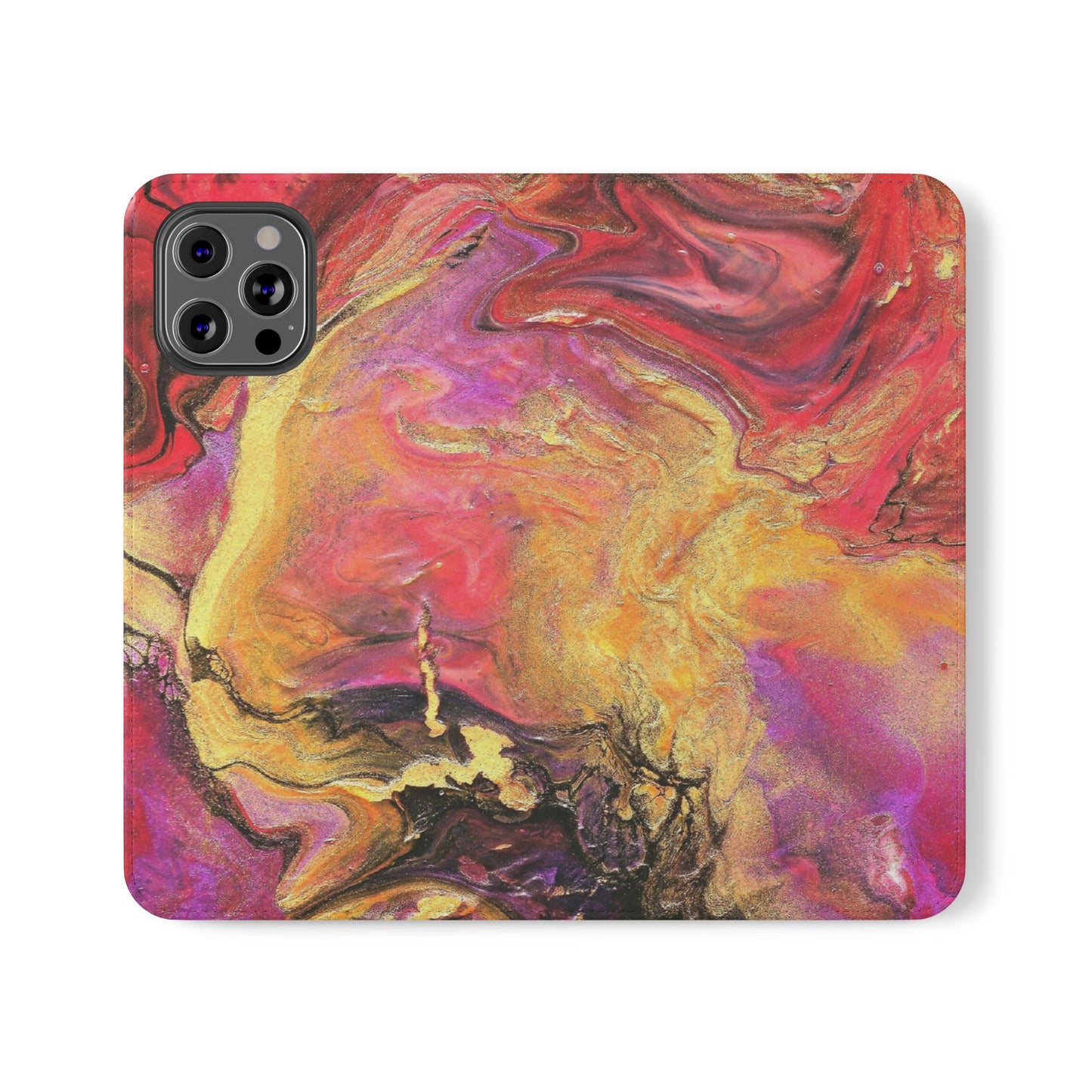 Flowing Royalty Flip Phone Case for iPhone 11 – 16 Pro, Samsung 21 – 22 Series