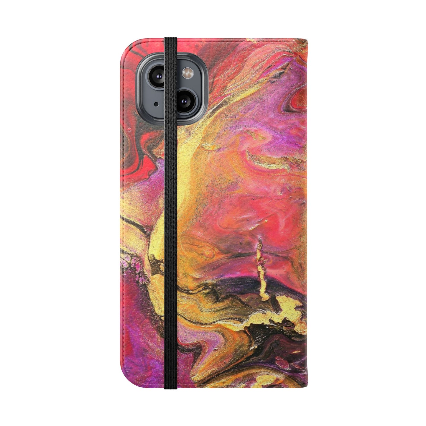 Flowing Royalty Flip Phone Case for iPhone 11 – 16 Pro, Samsung 21 – 22 Series
