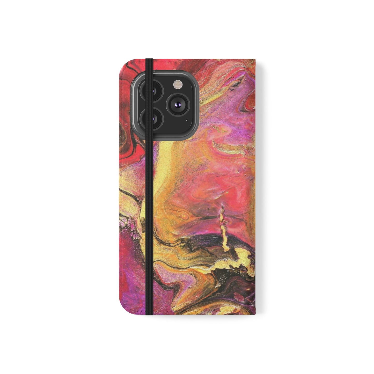 Flowing Royalty Flip Phone Case for iPhone 11 – 16 Pro, Samsung 21 – 22 Series