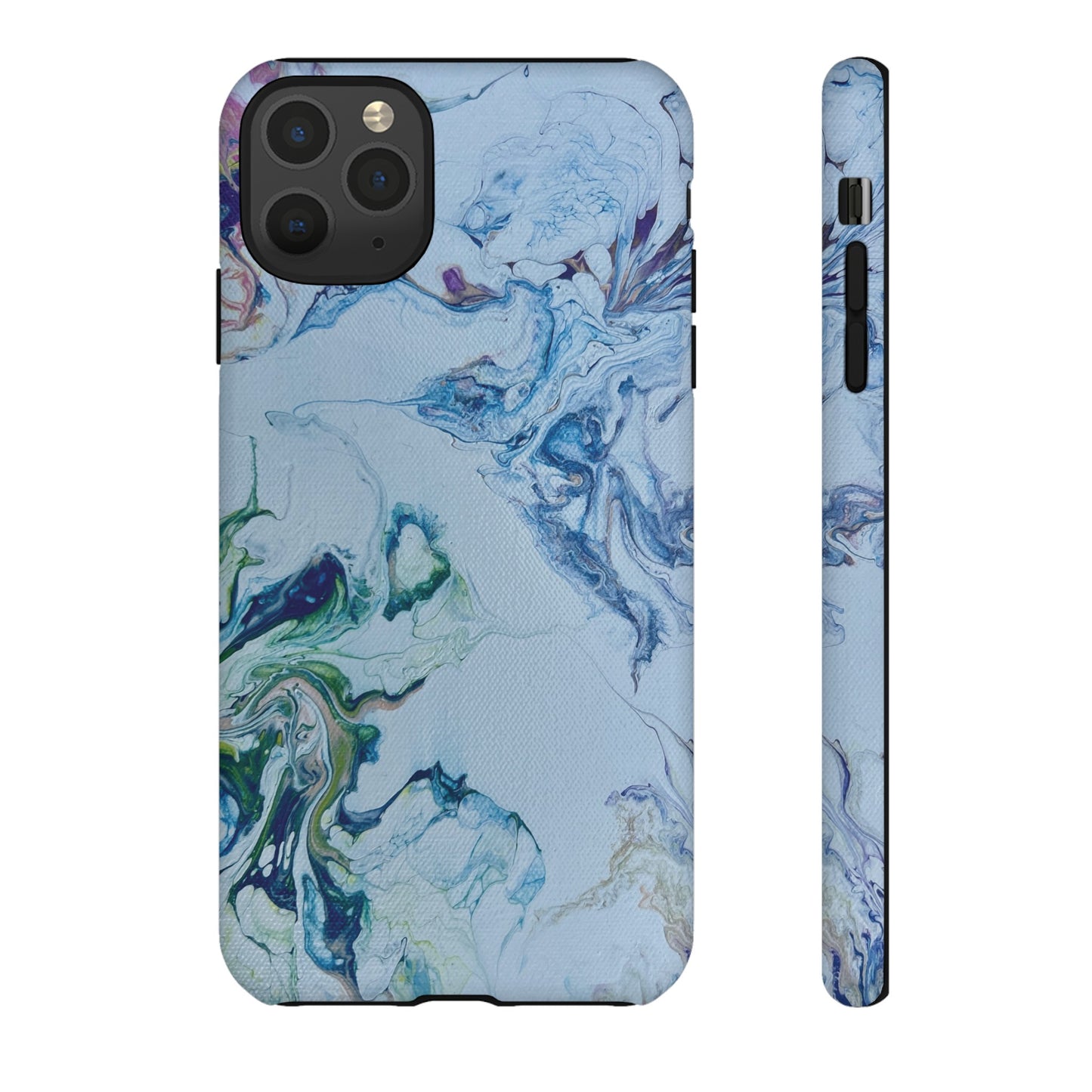 Whimsical Watercolor Marble Tough Phone Case for iPhone, Samsung Galaxy, and Google Pixel devices