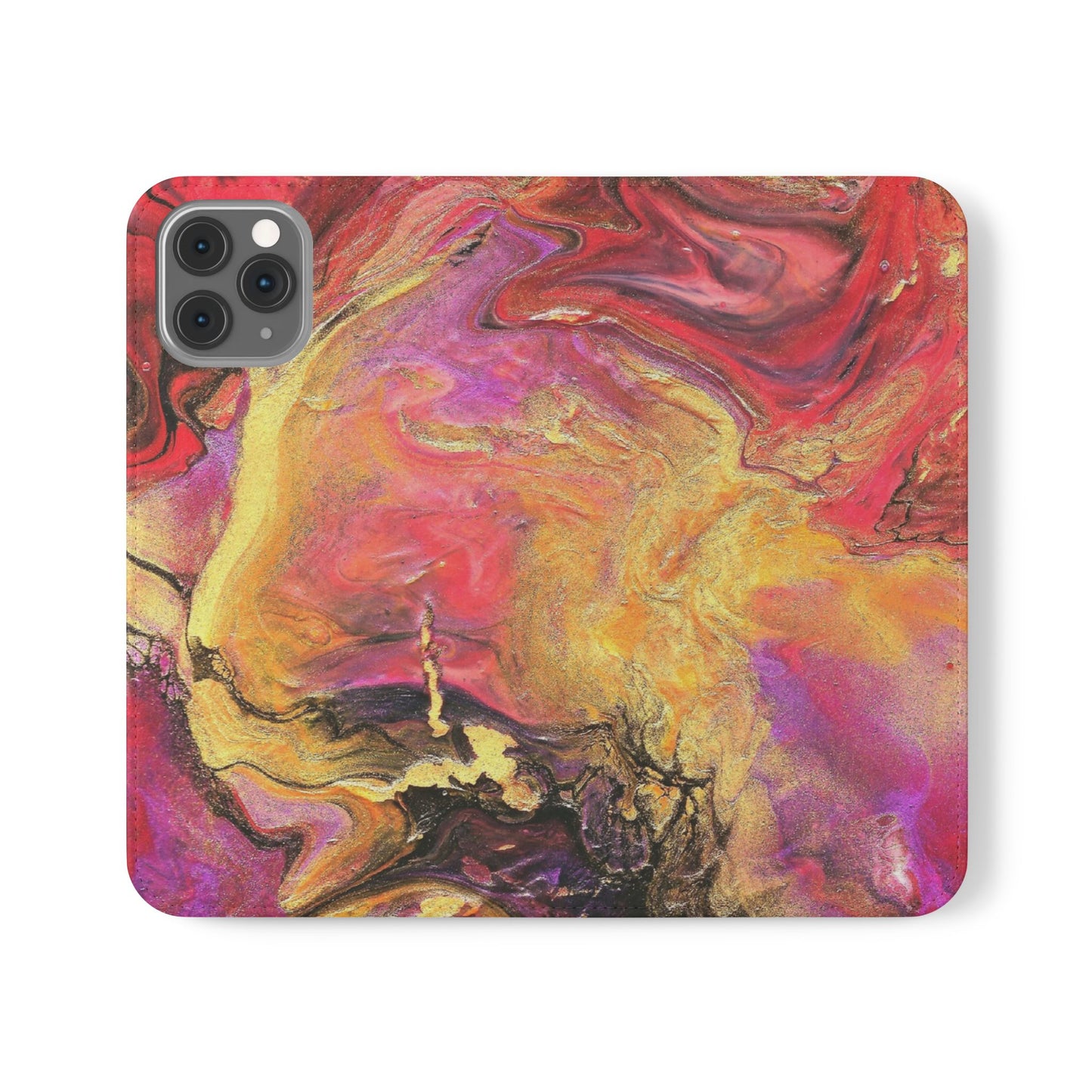 Flowing Royalty Flip Phone Case for iPhone 11 – 16 Pro, Samsung 21 – 22 Series
