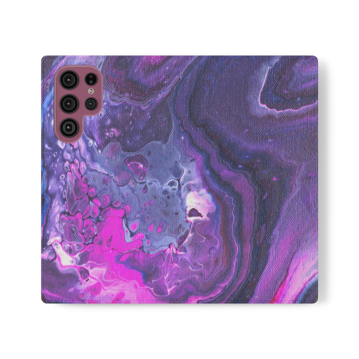 Velvet Twilight Flip Phone Case for iPhone 11 – 16 Pro, Samsung 21 – 22 Series