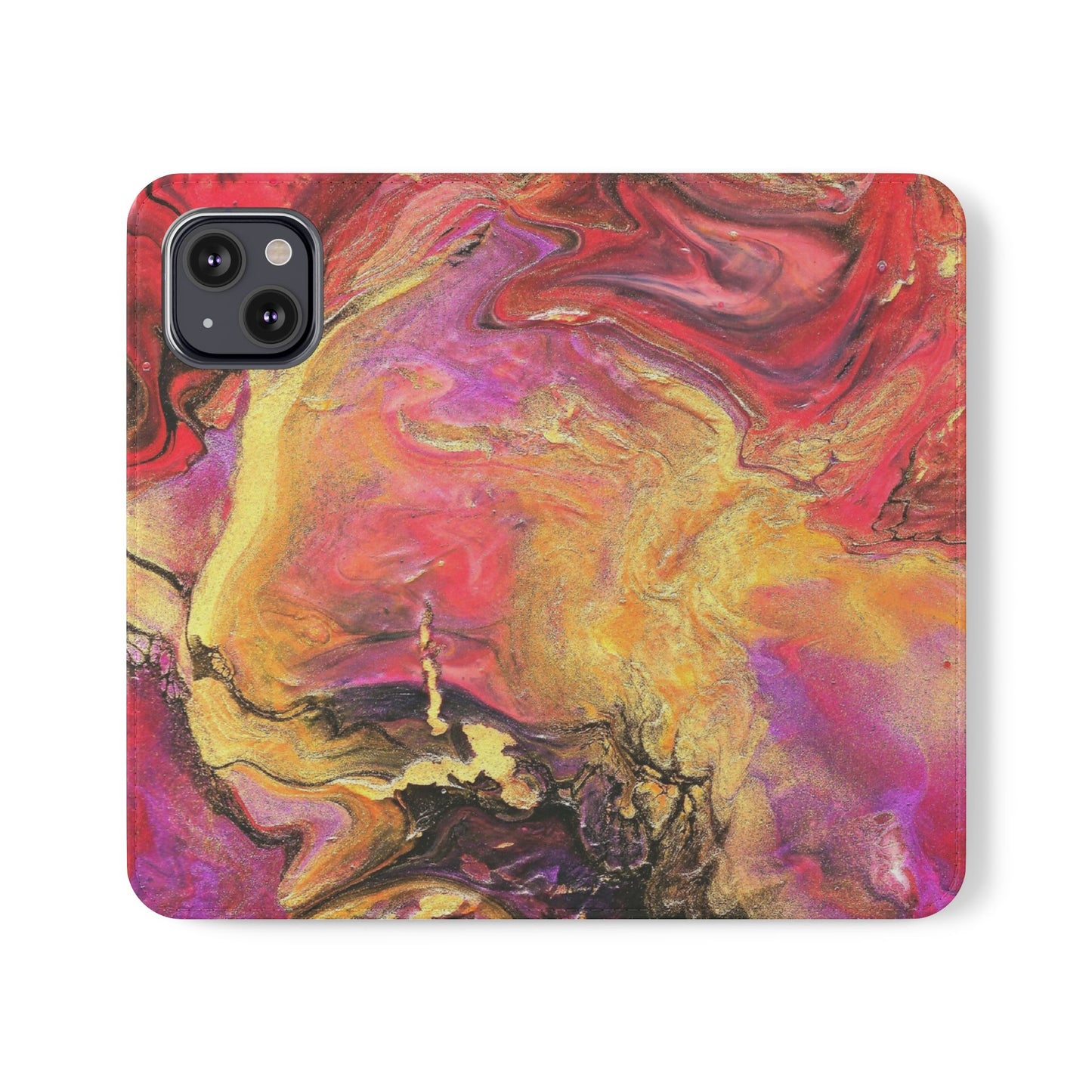 Flowing Royalty Flip Phone Case for iPhone 11 – 16 Pro, Samsung 21 – 22 Series