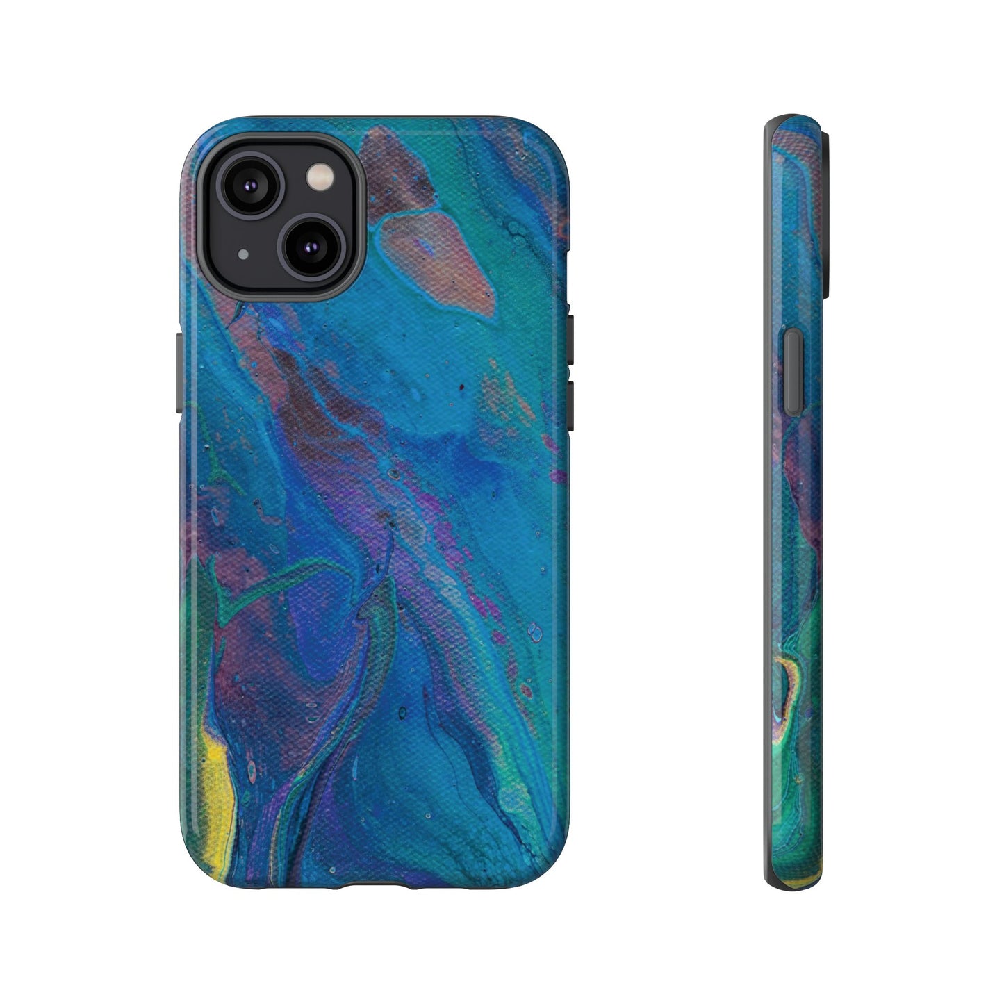 Peacock Swirls Tough Phone Case for iPhone, Samsung Galaxy, and Google Pixel devices