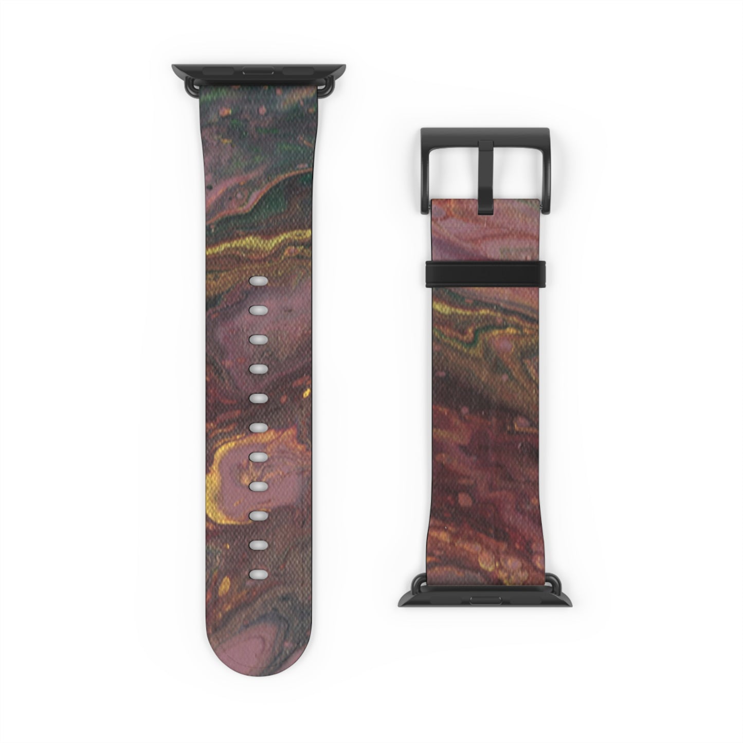Burgundy Tapestry Watch Band for Apple Watch Series 1-9, Ultra, and SE devices