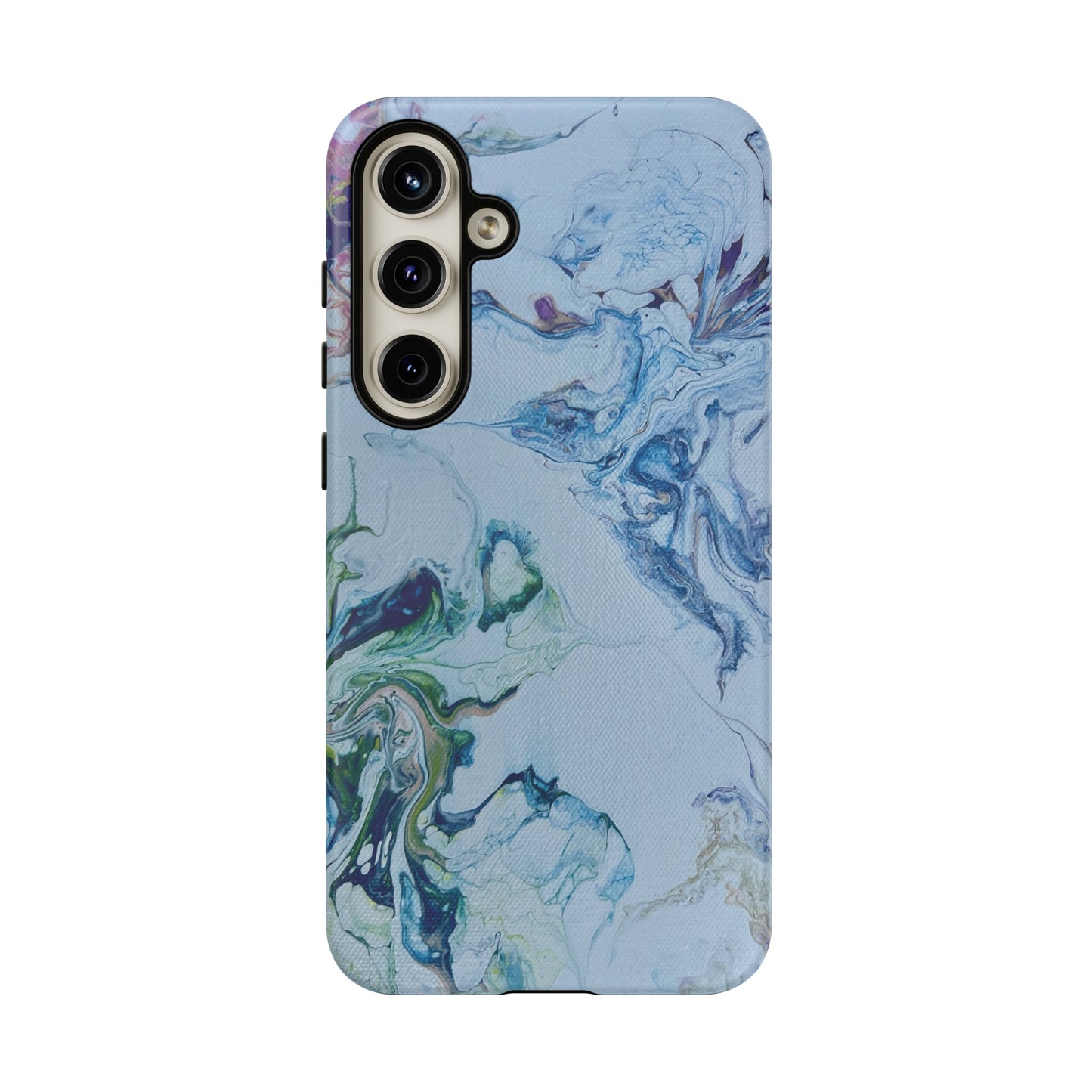 Whimsical Watercolor Marble Tough Phone Case for iPhone, Samsung Galaxy, and Google Pixel devices