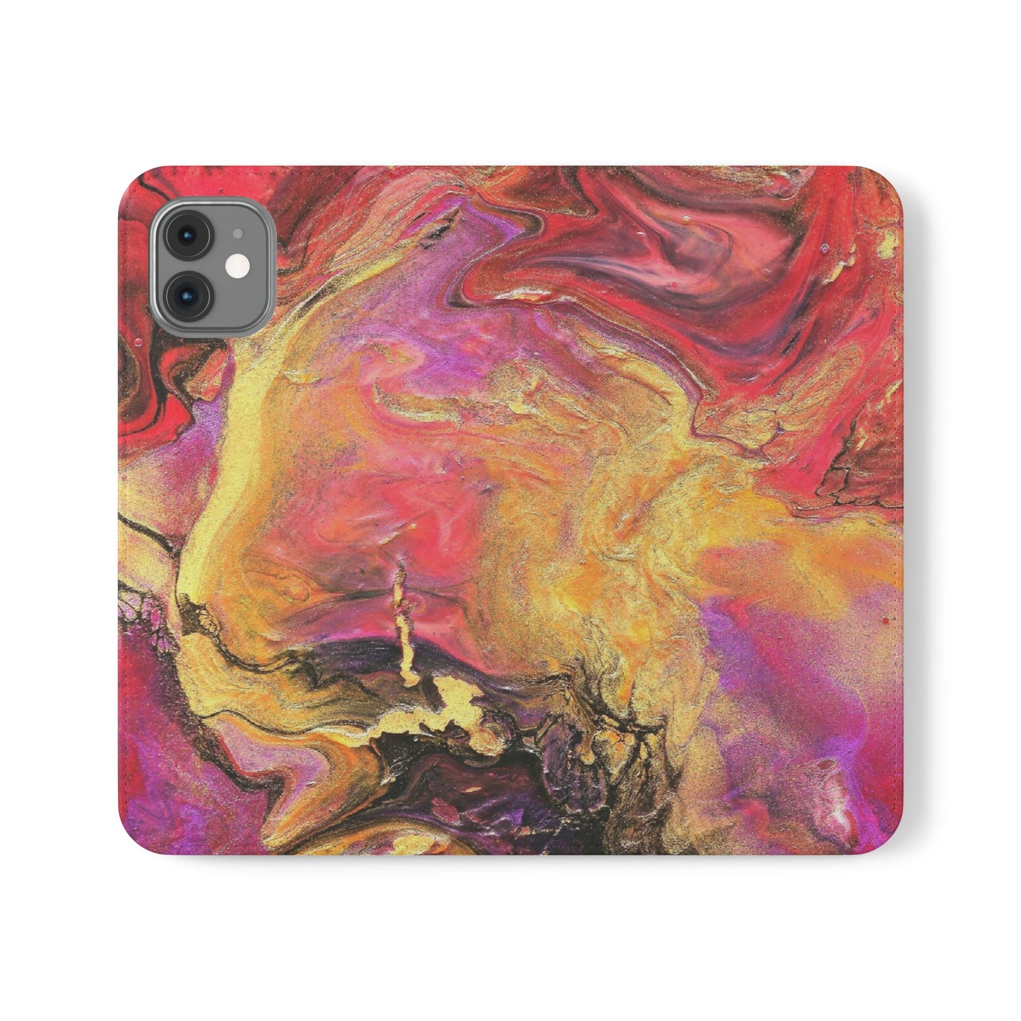 Flowing Royalty Flip Phone Case for iPhone 11 – 16 Pro, Samsung 21 – 22 Series