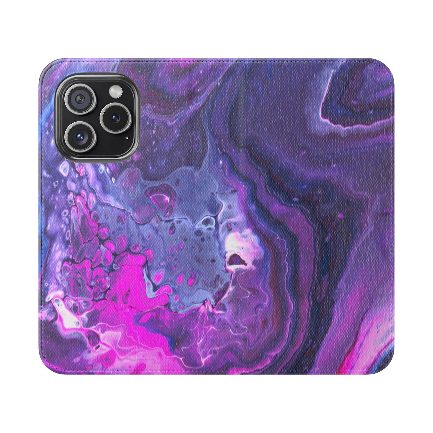 Velvet Twilight Flip Phone Case for iPhone 11 – 16 Pro, Samsung 21 – 22 Series