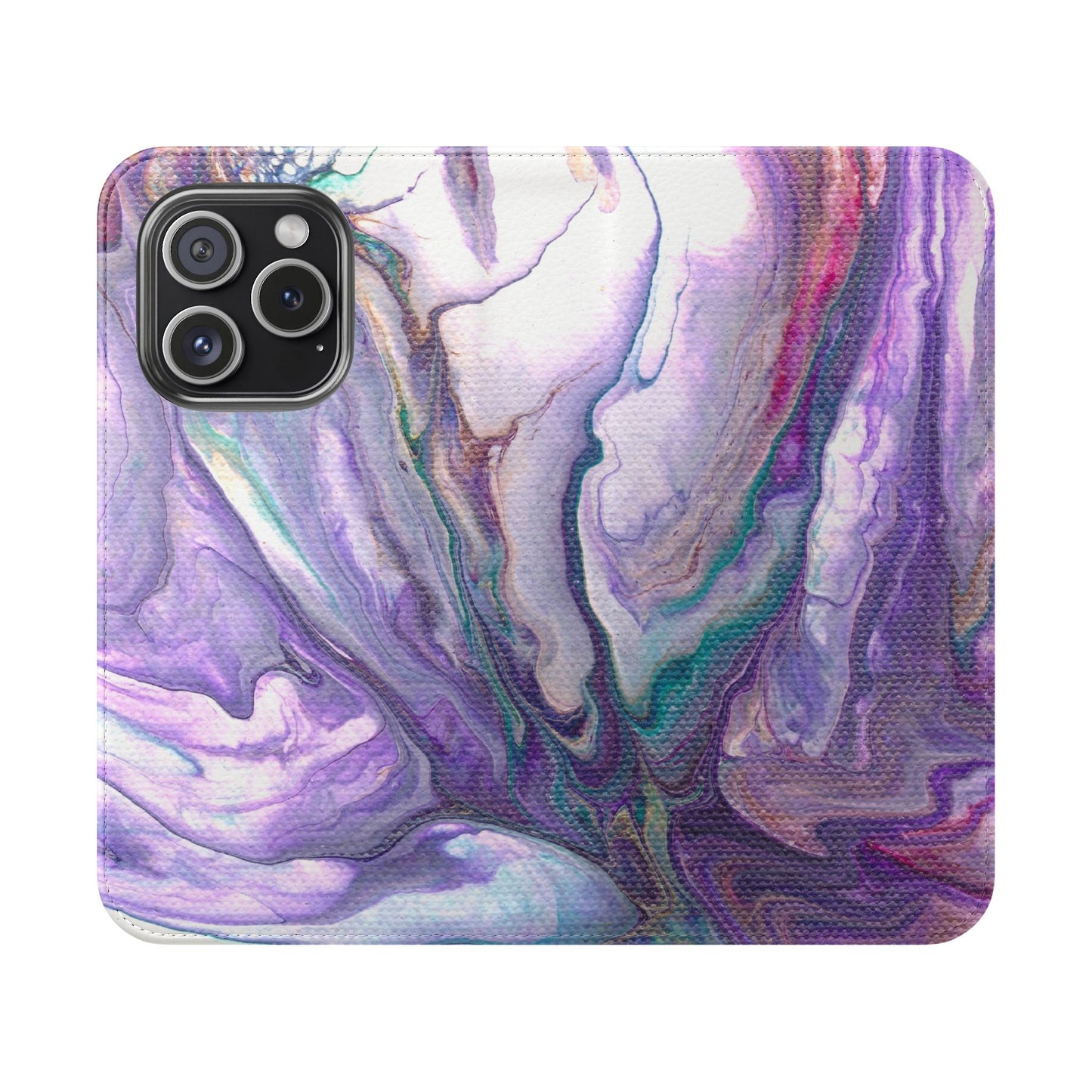 Majestic Marble Flip Phone Case for iPhone 11 – 16 Pro, Samsung 21 – 22 Series