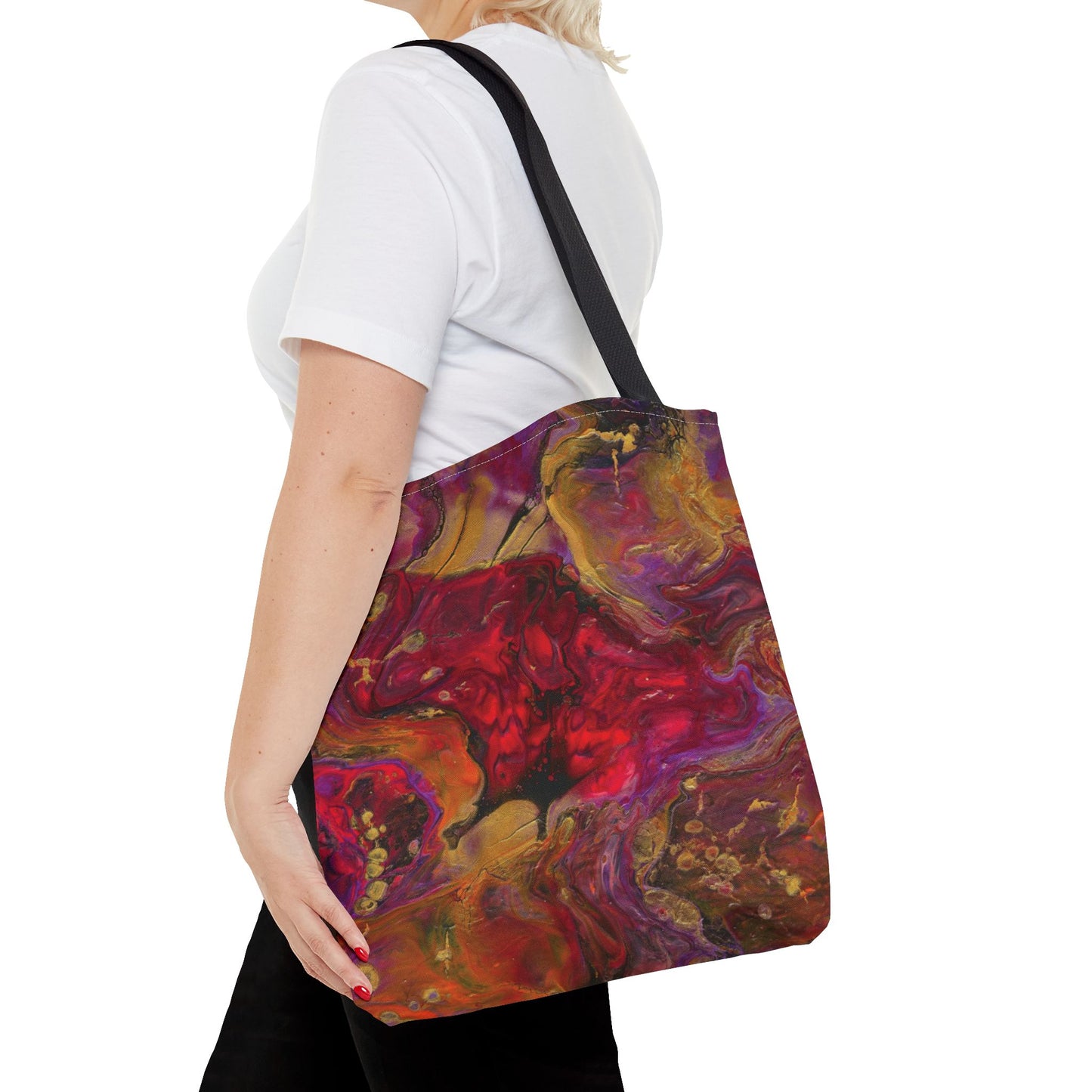 Tote Bag - Autumn's Glow Fluid Art Inspired