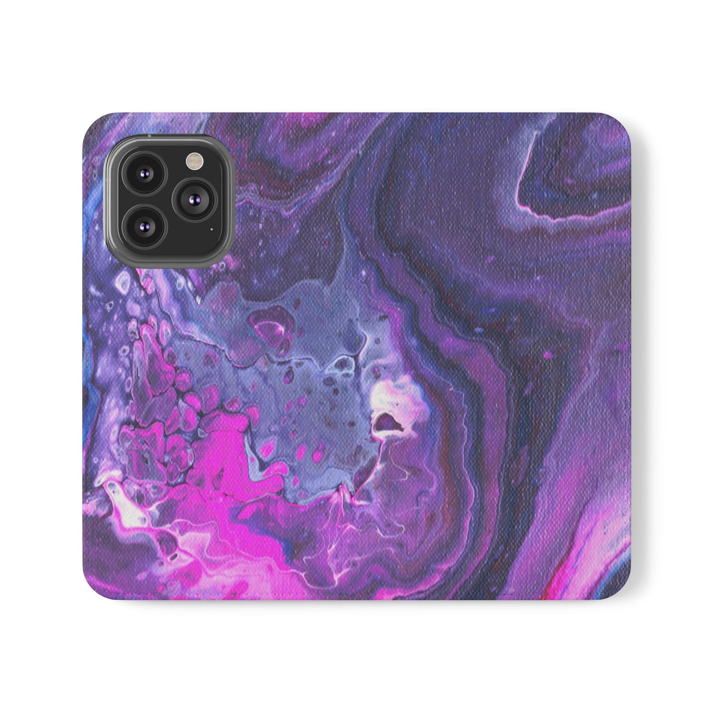 Velvet Twilight Flip Phone Case for iPhone 11 – 16 Pro, Samsung 21 – 22 Series