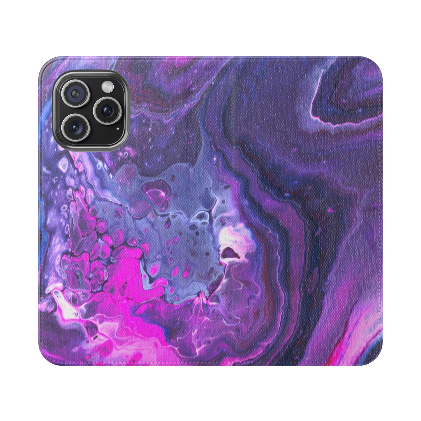 Velvet Twilight Flip Phone Case for iPhone 11 – 16 Pro, Samsung 21 – 22 Series