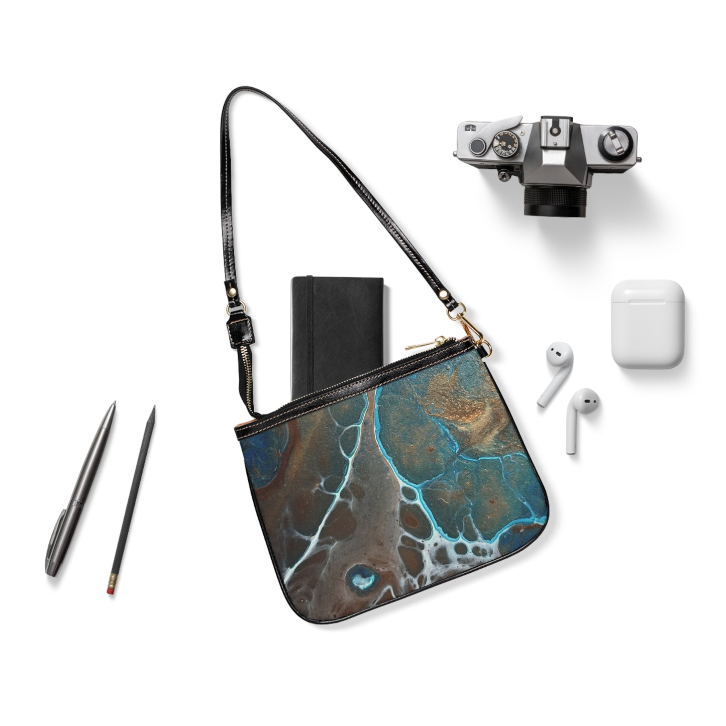 Small Vegan Leather Shoulder Bag - Earthglow